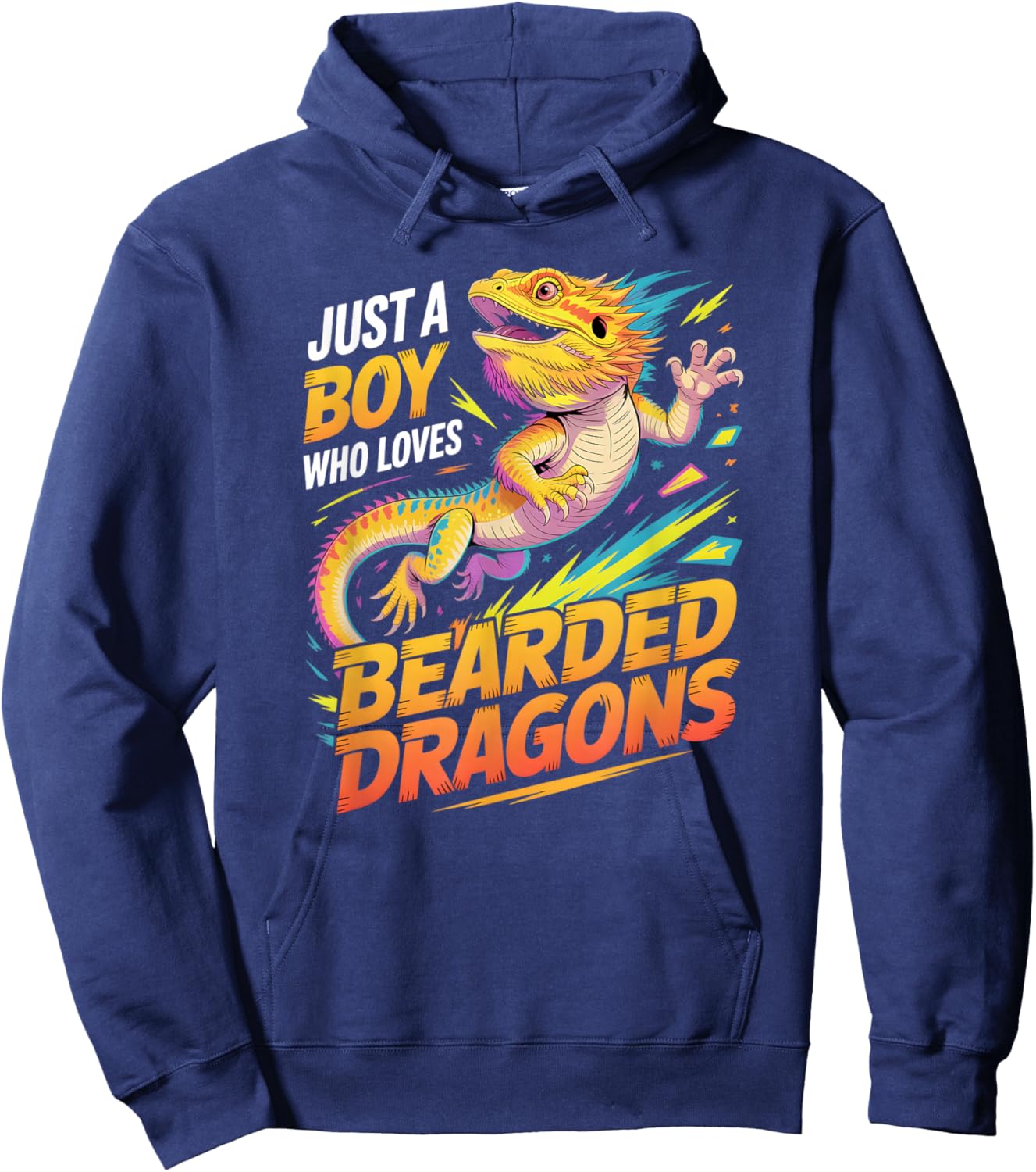 Boys Bearded Dragon Hoodie - Hoodie | Navy