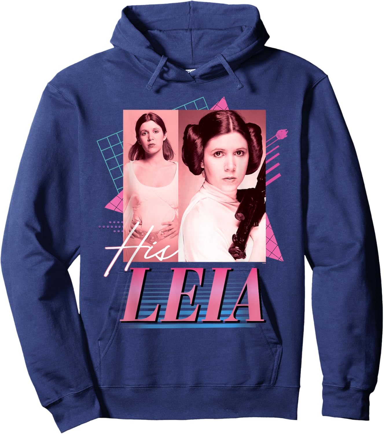 Star Wars Valentine’s Day ’90s Couples Matching His Leia Hoodie - Hoodie | Navy