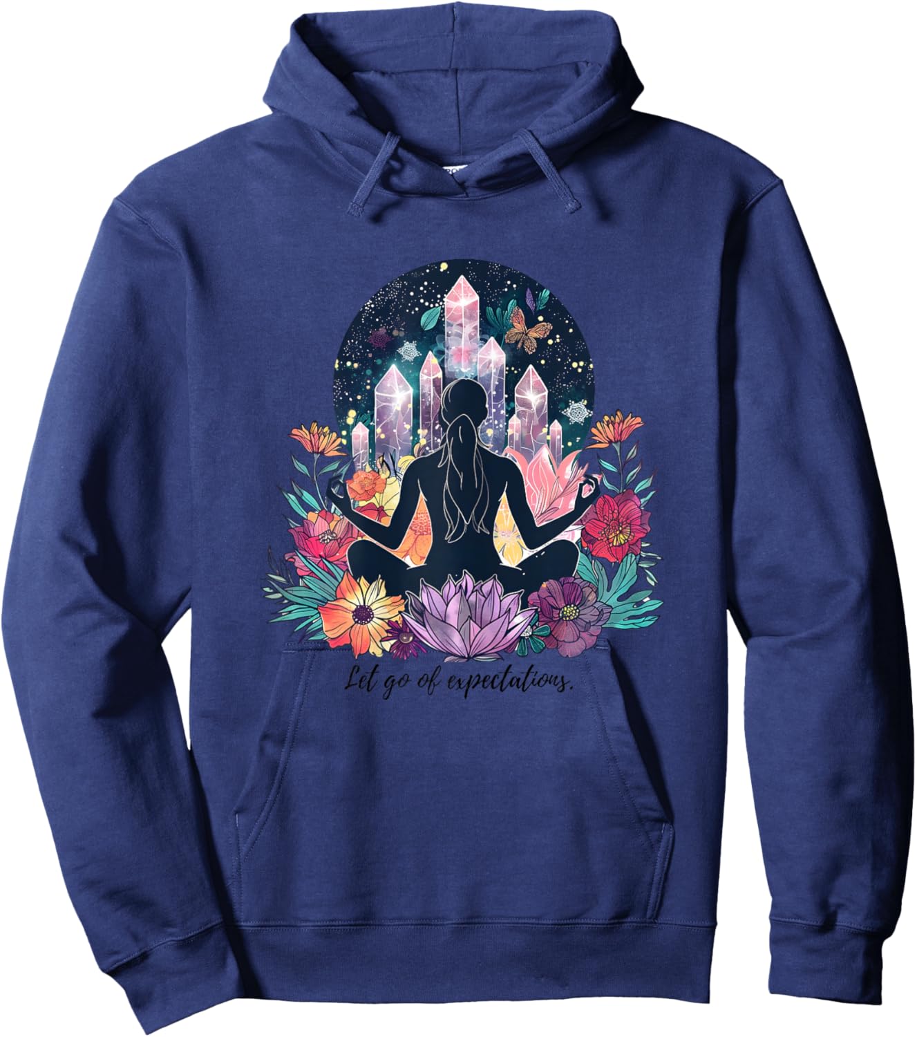 Enhance Your Serenity - Yoga & Meditation Accessory Hoodie - Hoodie | Navy