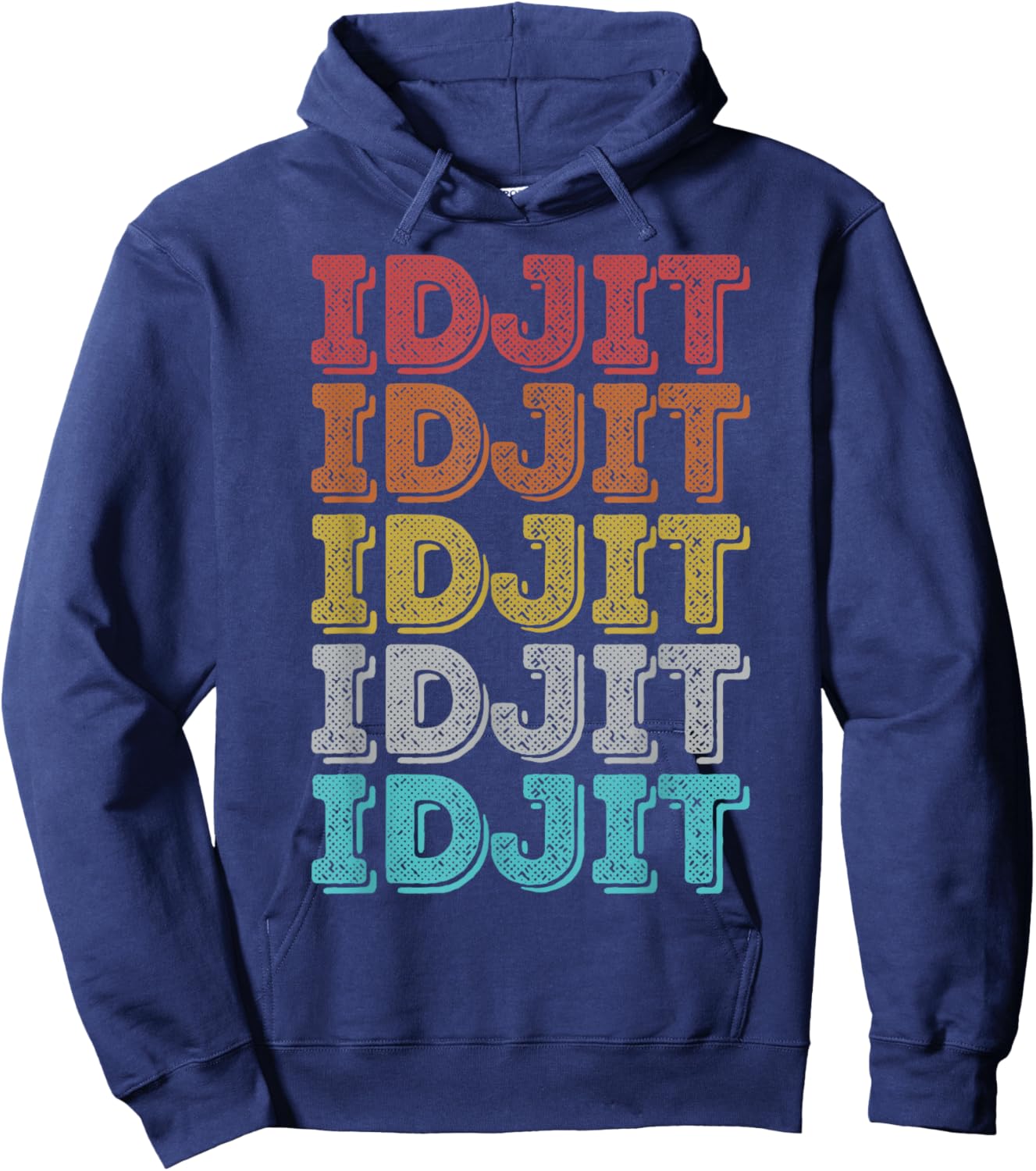 Vintage Retro Idjit Hoodie - Hoodie | Navy