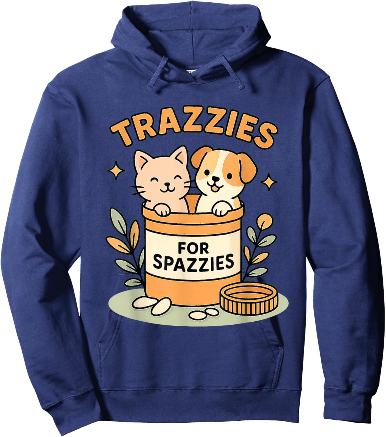 Veterinary Vet Tech Dog Cat Mom Trazzies for Spazzies Hoodie - Hoodie | Navy