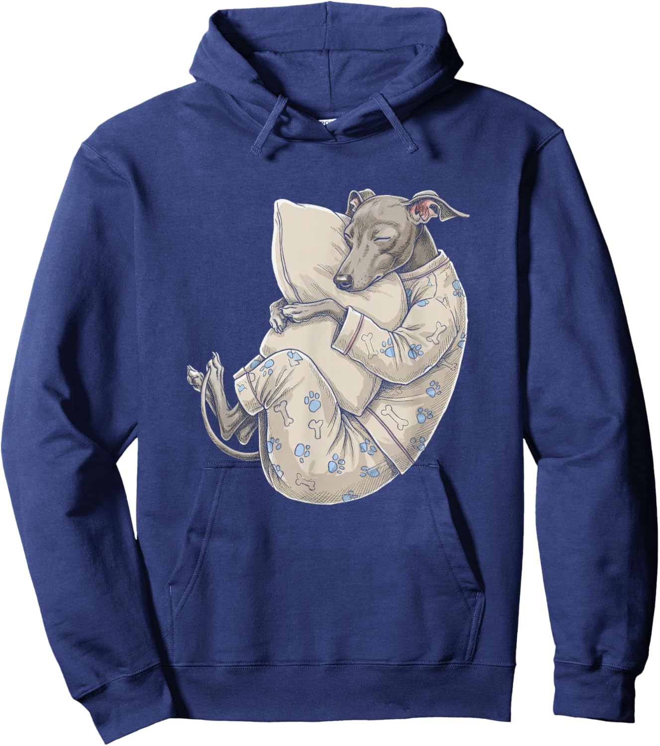 Funny Sleepy Italian Greyhound Pajama Men Women Kids Hoodie - Hoodie | Navy