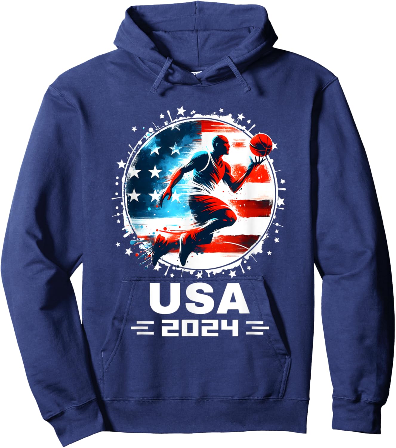 USA Team 2024 Basketball Shirt 2024 Basketball Apparel 2024 Hoodie - Hoodie | Navy