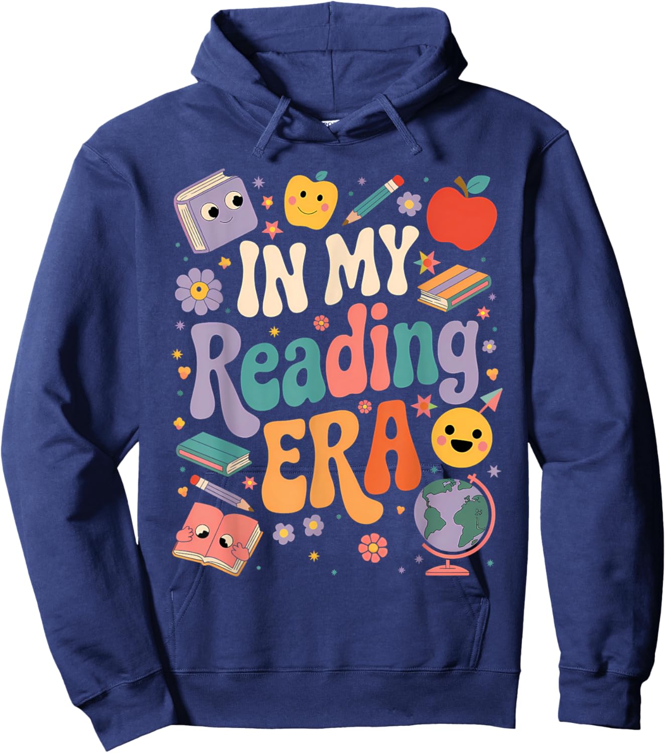 In My Reading Era Books Lovers Men Women Kids Hoodie - Hoodie | Navy