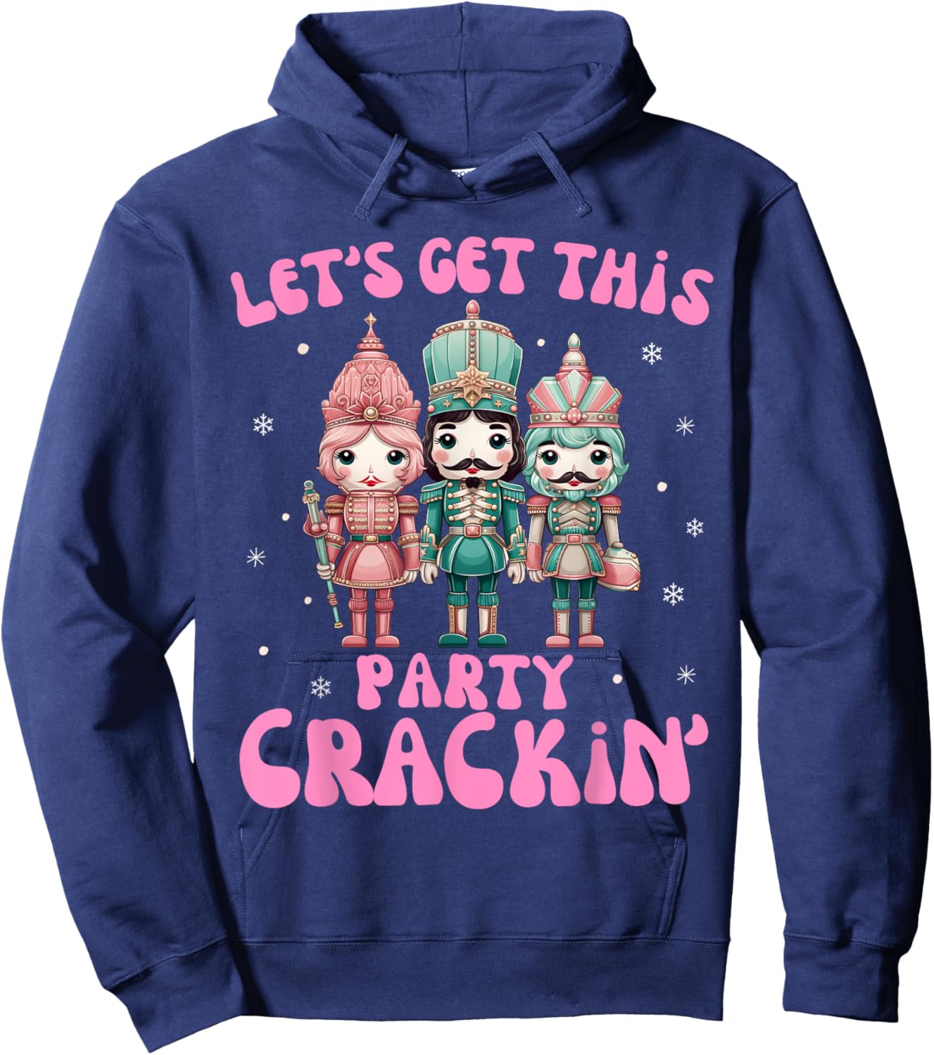 Nutcracker let's get this party crackin Christmas Kid Girls Hoodie - Hoodie | Navy