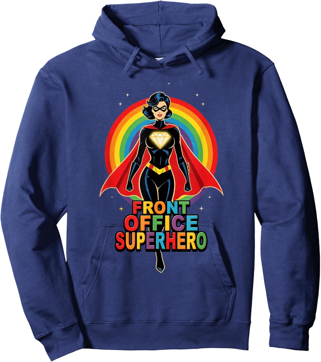 Front Office Superhero Secretary Administrative Assistant Hoodie - Hoodie | Navy