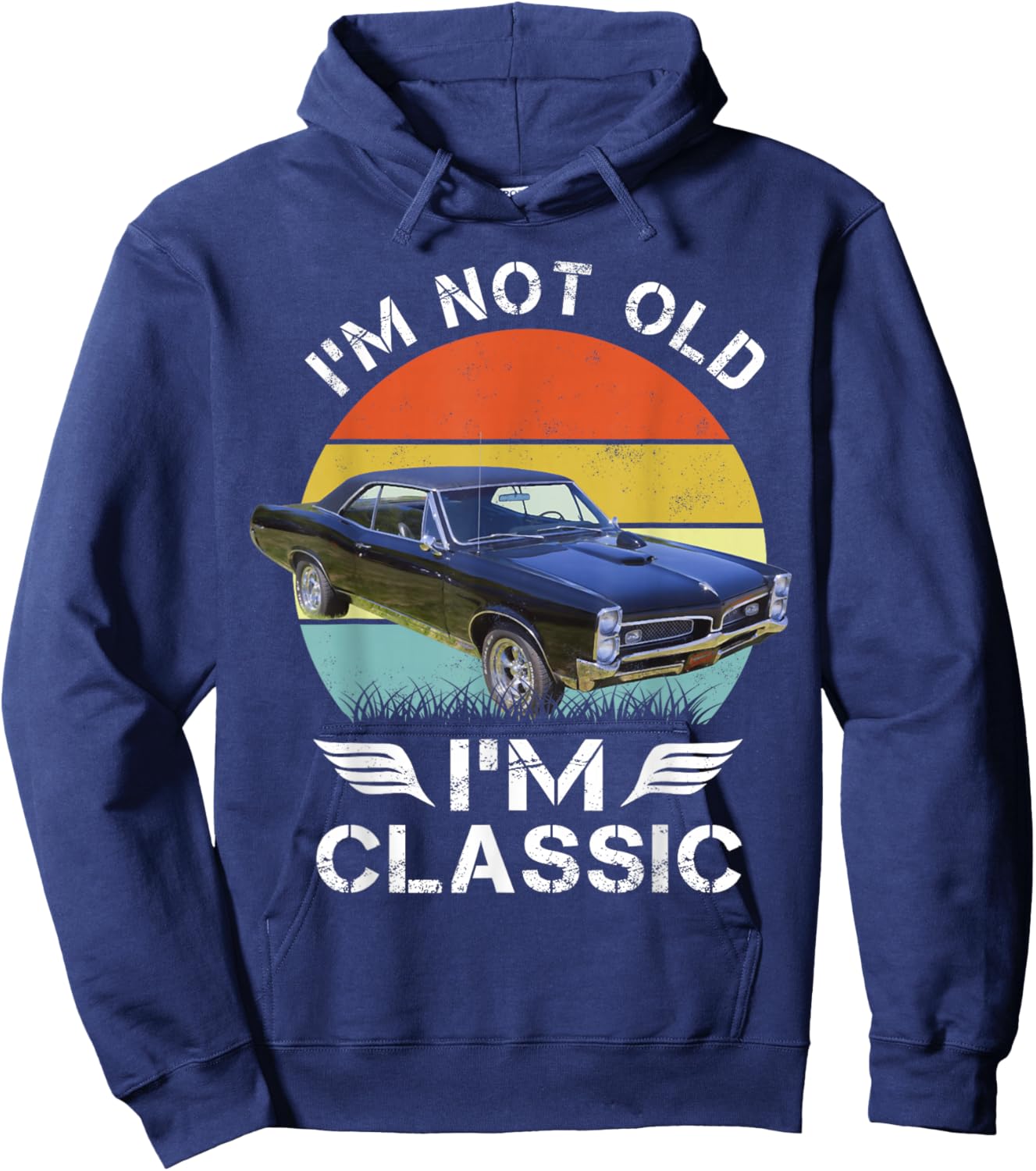 1967 67 GTO Classic Car Old School Muscle Car Hoodie - Hoodie | Navy