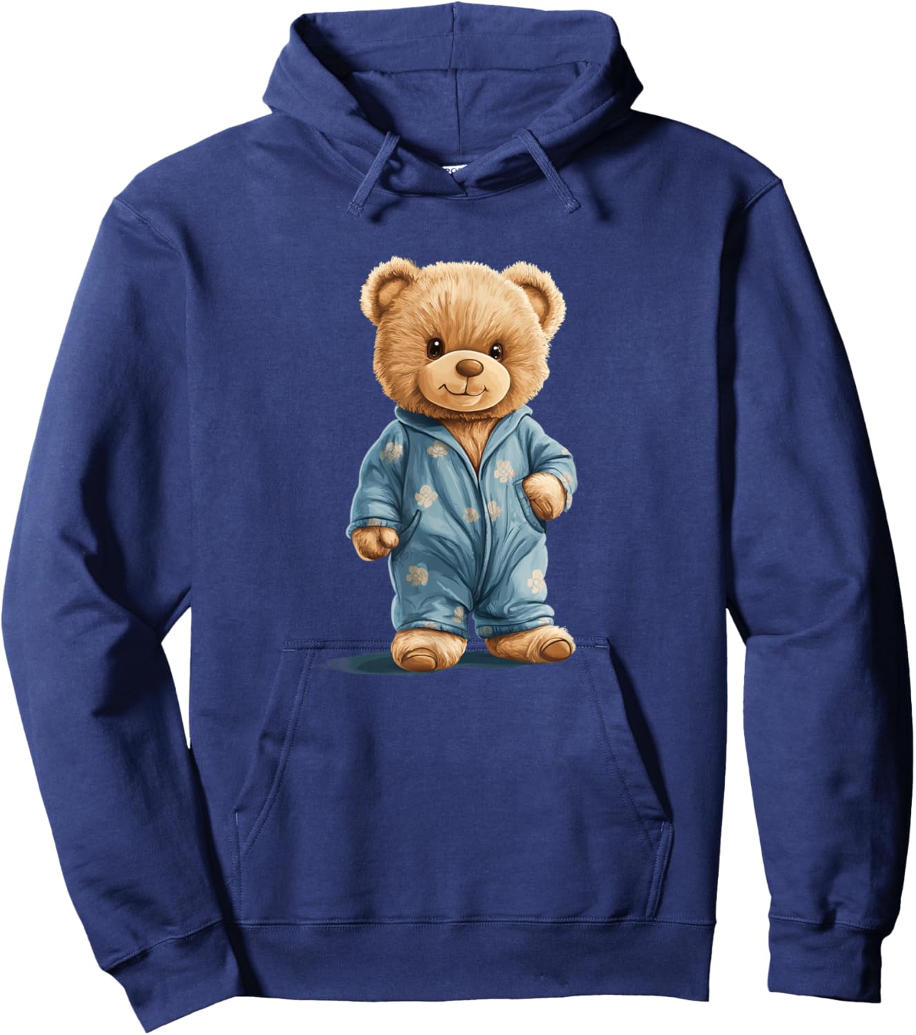 Sleepy Teddy Bear in Comfy Pajamas for Boys and Girls Hoodie - Hoodie | Navy
