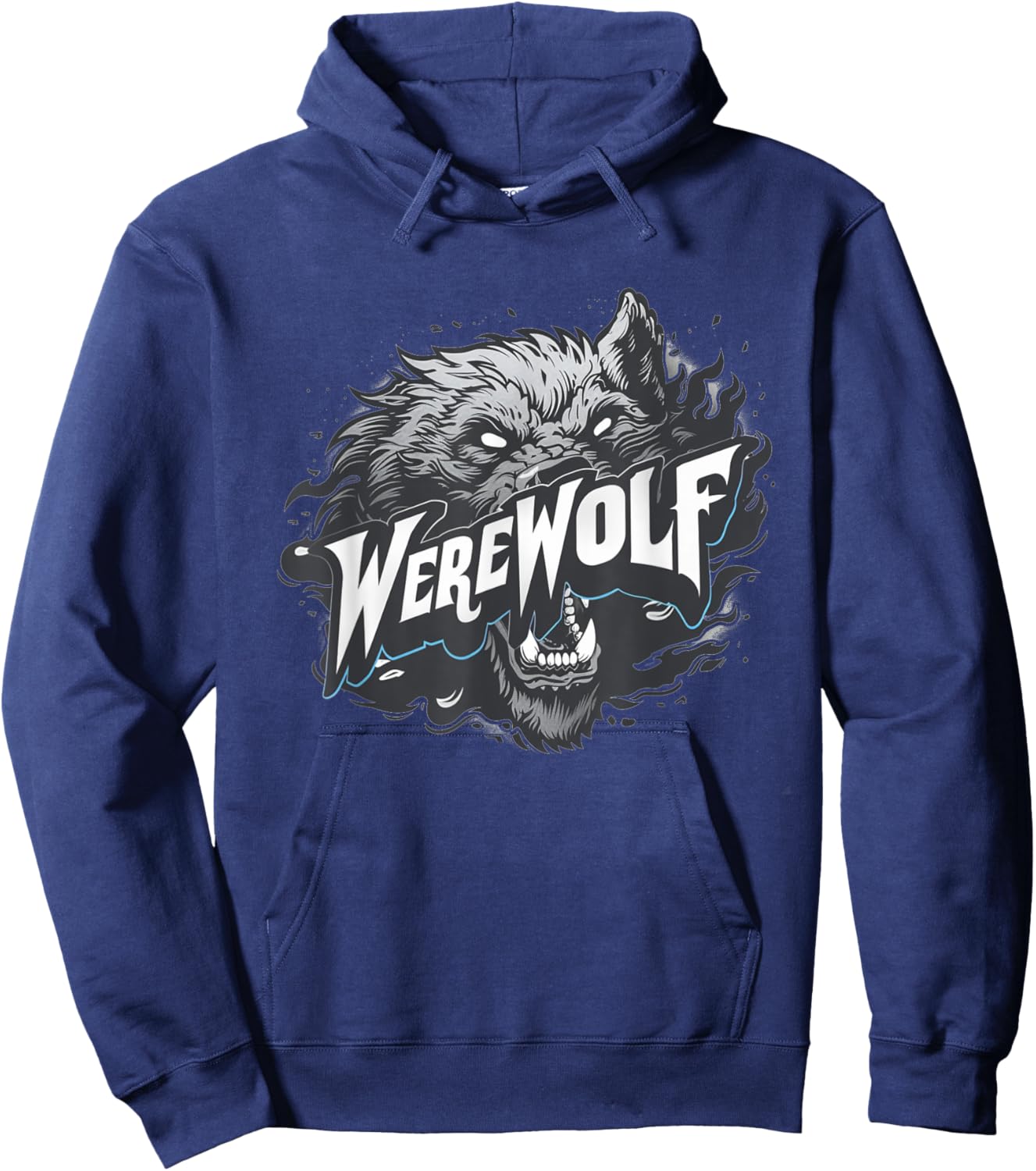 Pretty Werewolf Face for Halloween Boys and Girls Hoodie - Hoodie | Navy