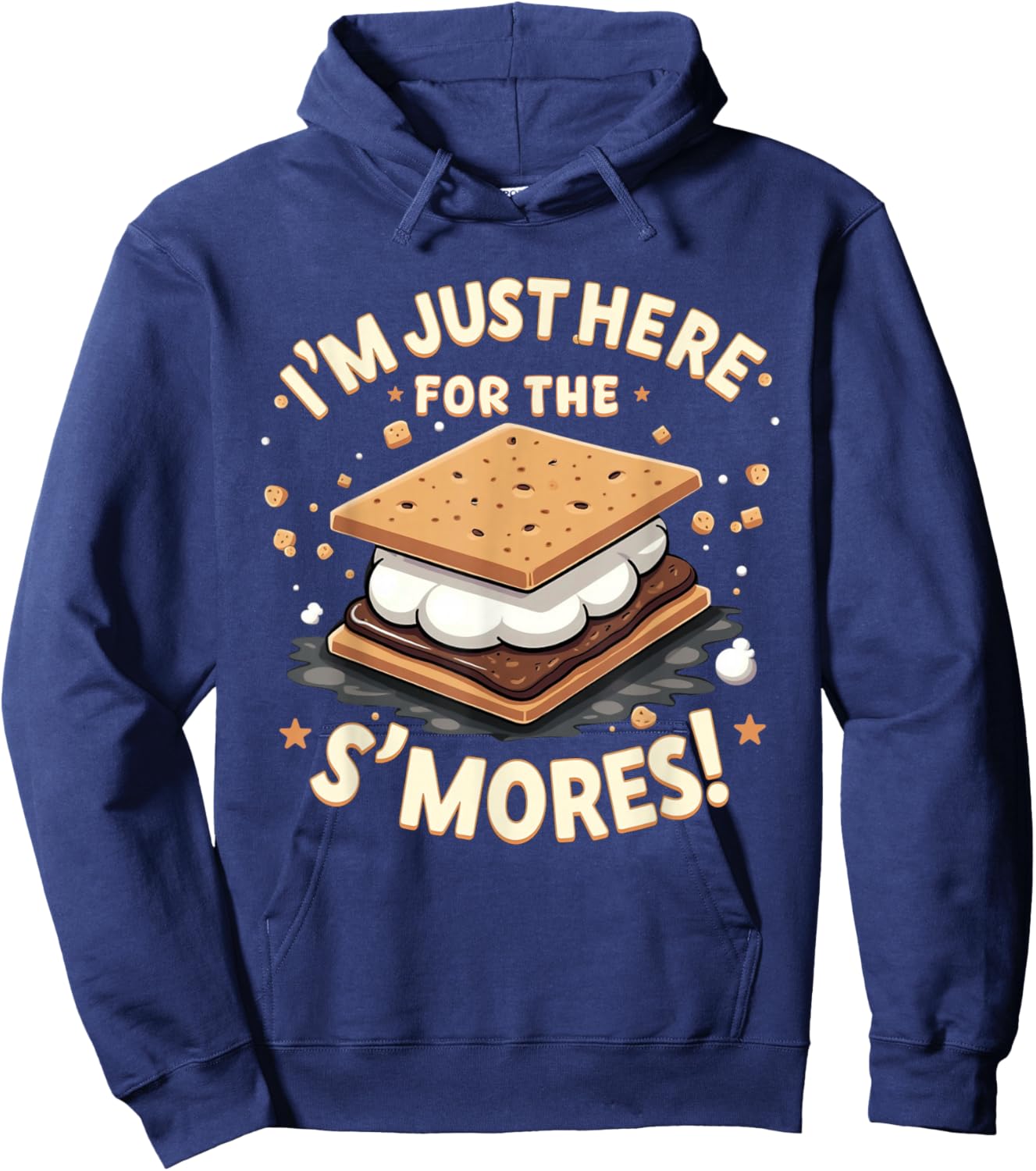 Smores Lover I'm Just Here For The S'mores! S'more Campfire Hoodie - Hoodie | Navy