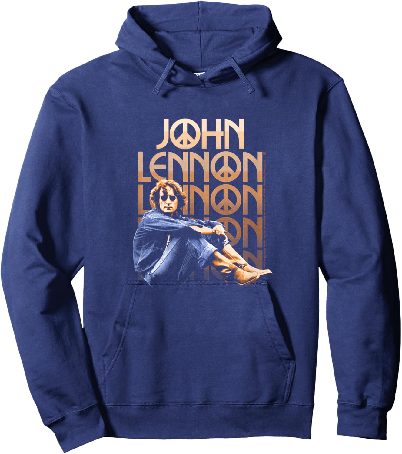 Peace Sign Retro Art Design Hoodie - Hoodie | Navy