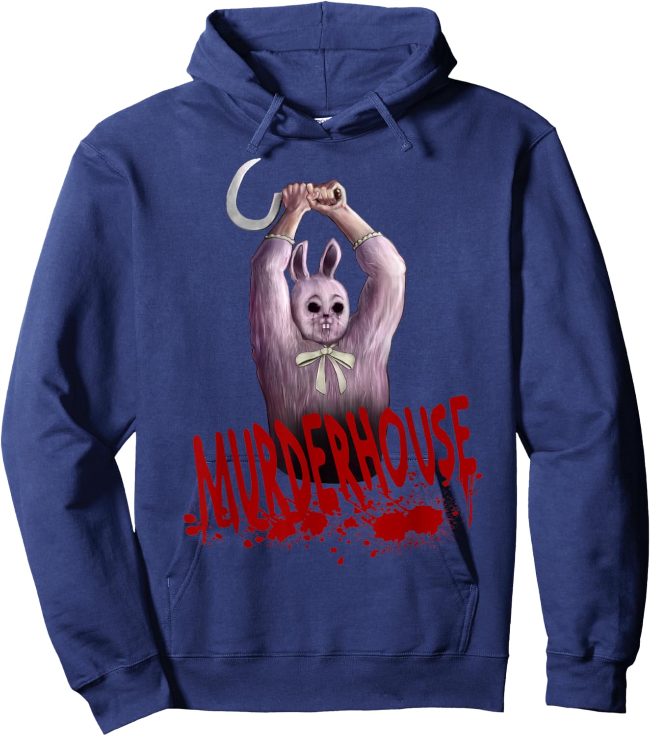Murder House Easter Bunny Survival Horror Game Maniac Hoodie - Hoodie | Navy