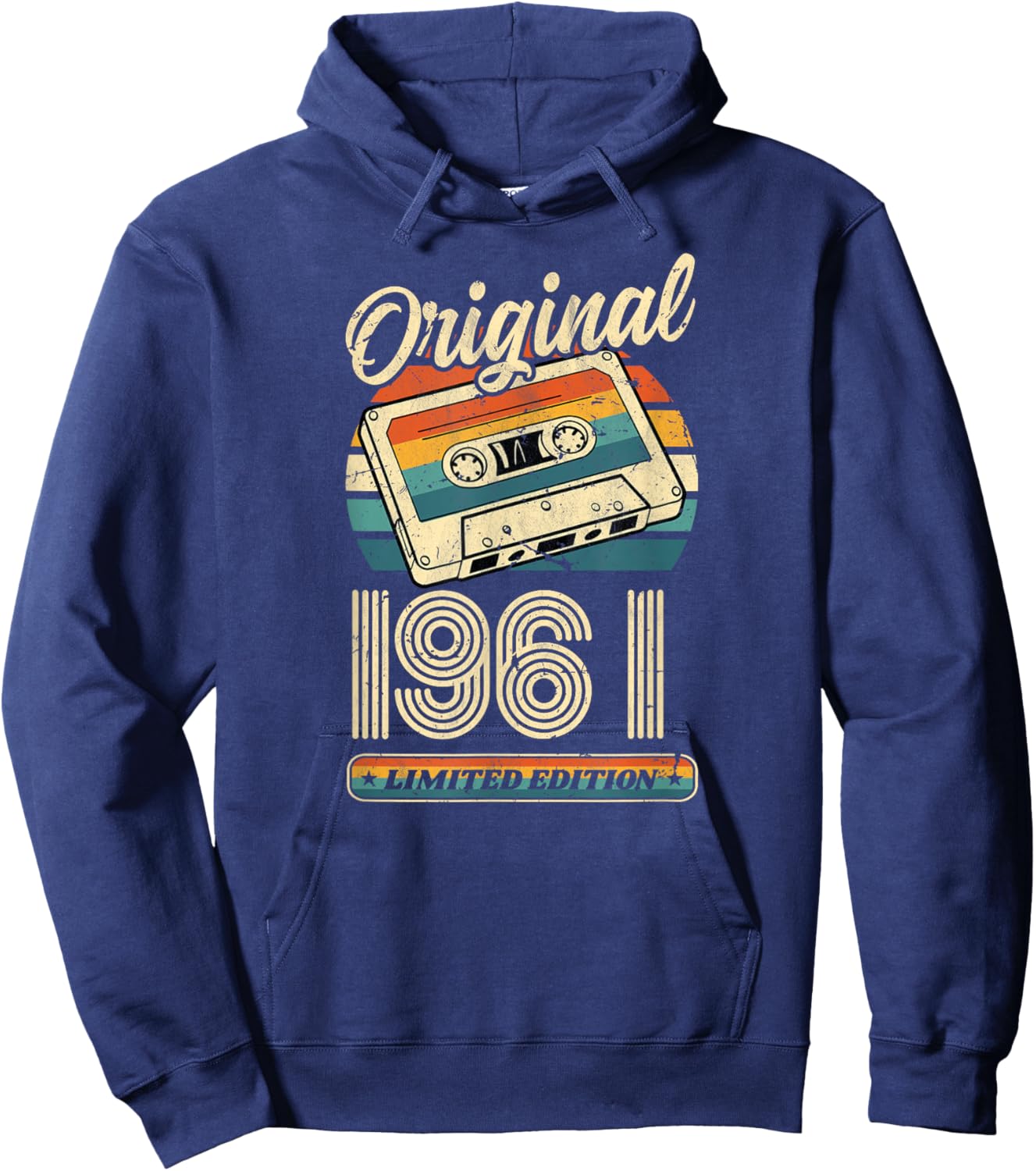 65.Geburtstag Retro Vintage 1961 Mann Frau Geschenk Hoodie - Hoodie | Navy