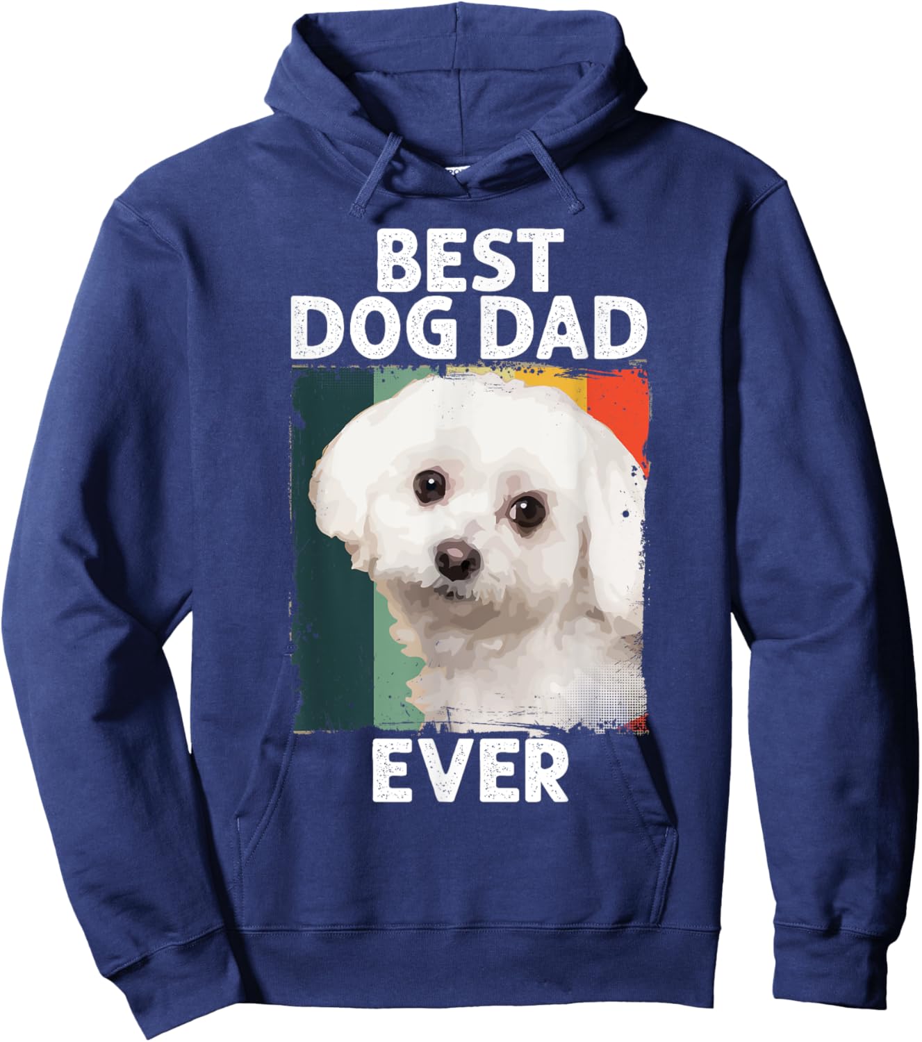 Best Dog Maltese Dad Ever for Father's Day Women Hoodie - Hoodie | Navy