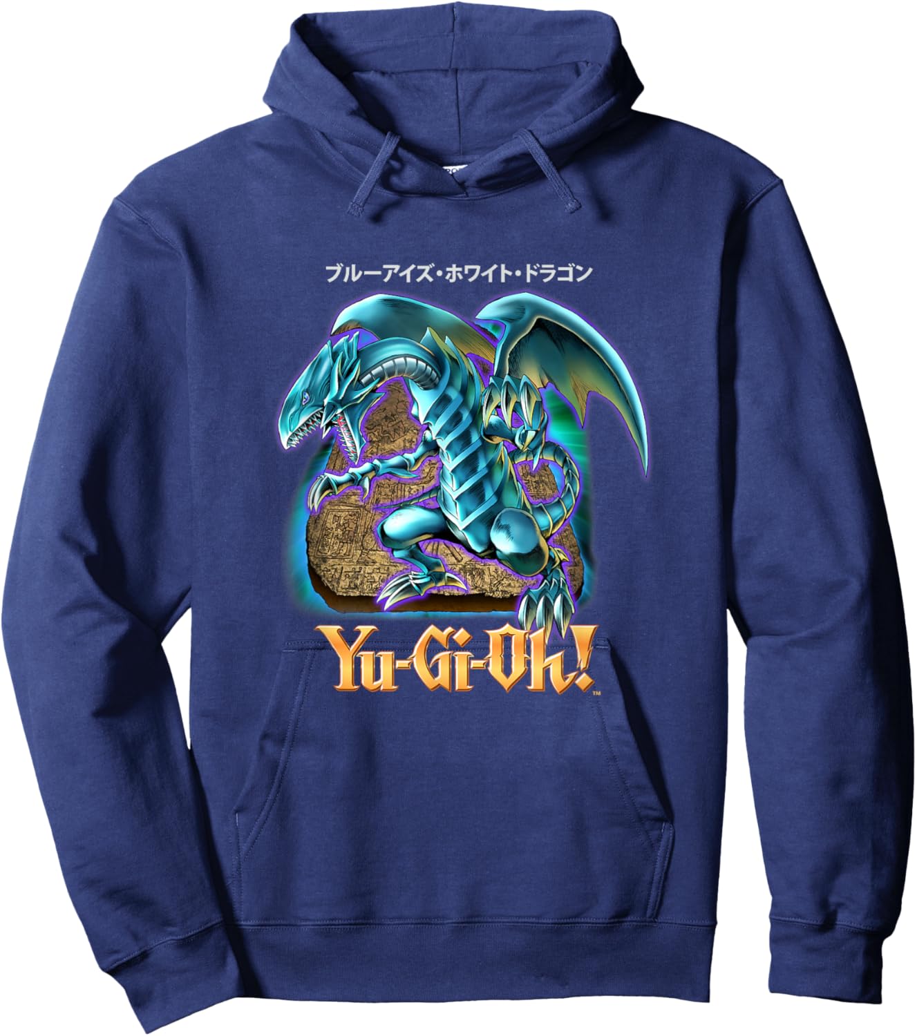 Yu-Gi-Oh! Blue Eyes White Dragon PAPL2500 Hoodie - Hoodie | Navy