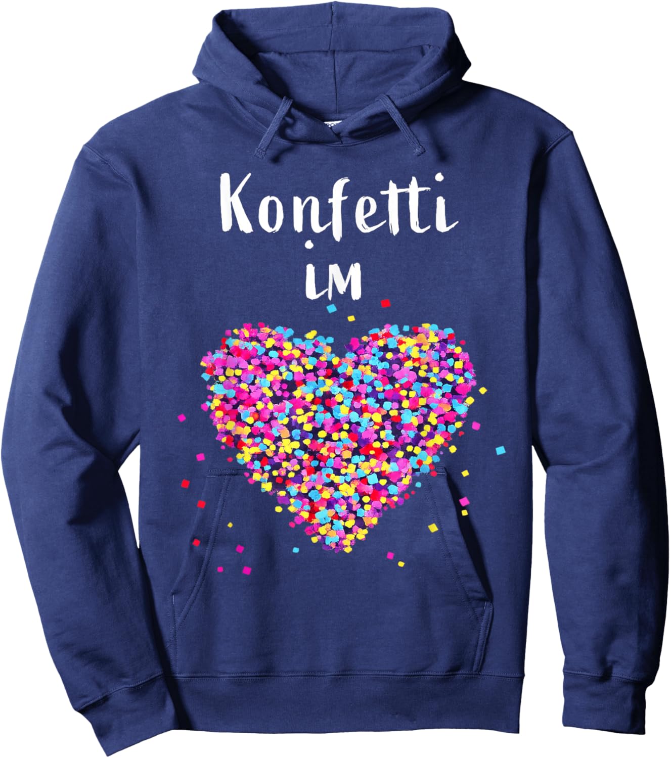 Confetti in Heart Fancy Dress Carnival Confetti Costume Outfit Hoodie - Hoodie | Navy