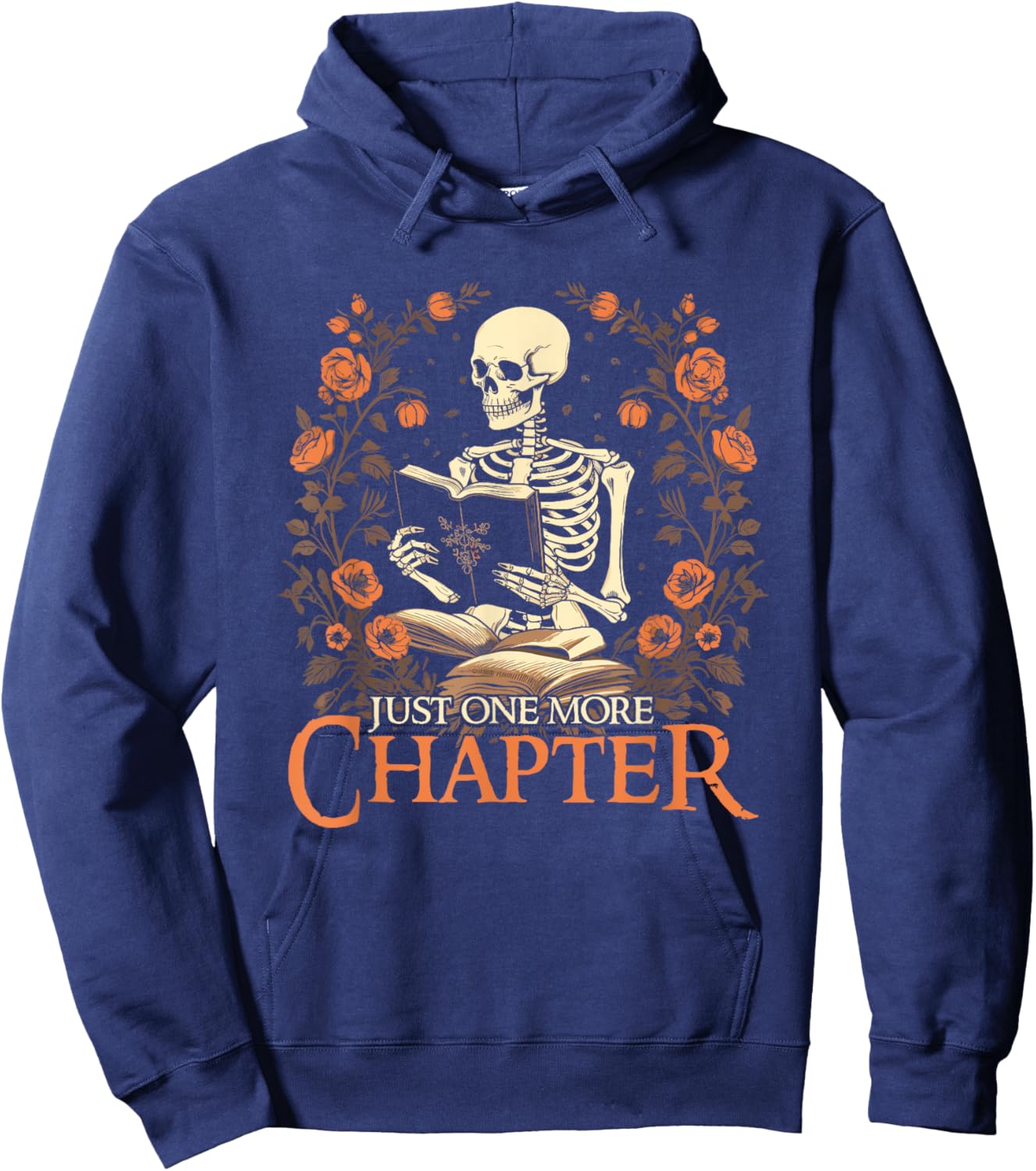 Just One More Chapter Reading Book Lover Bookworm Reader Hoodie - Hoodie | Navy