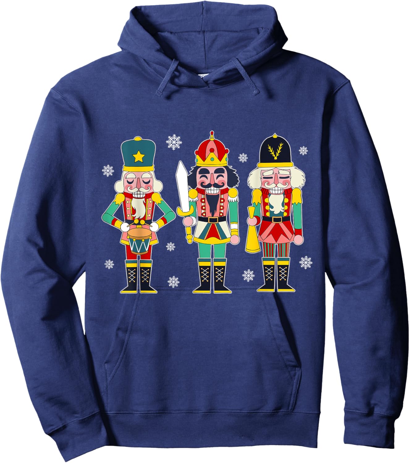 Vintage Nutcracker Squad Christmas 2024 Xmas Matching Women Hoodie - Hoodie | Navy