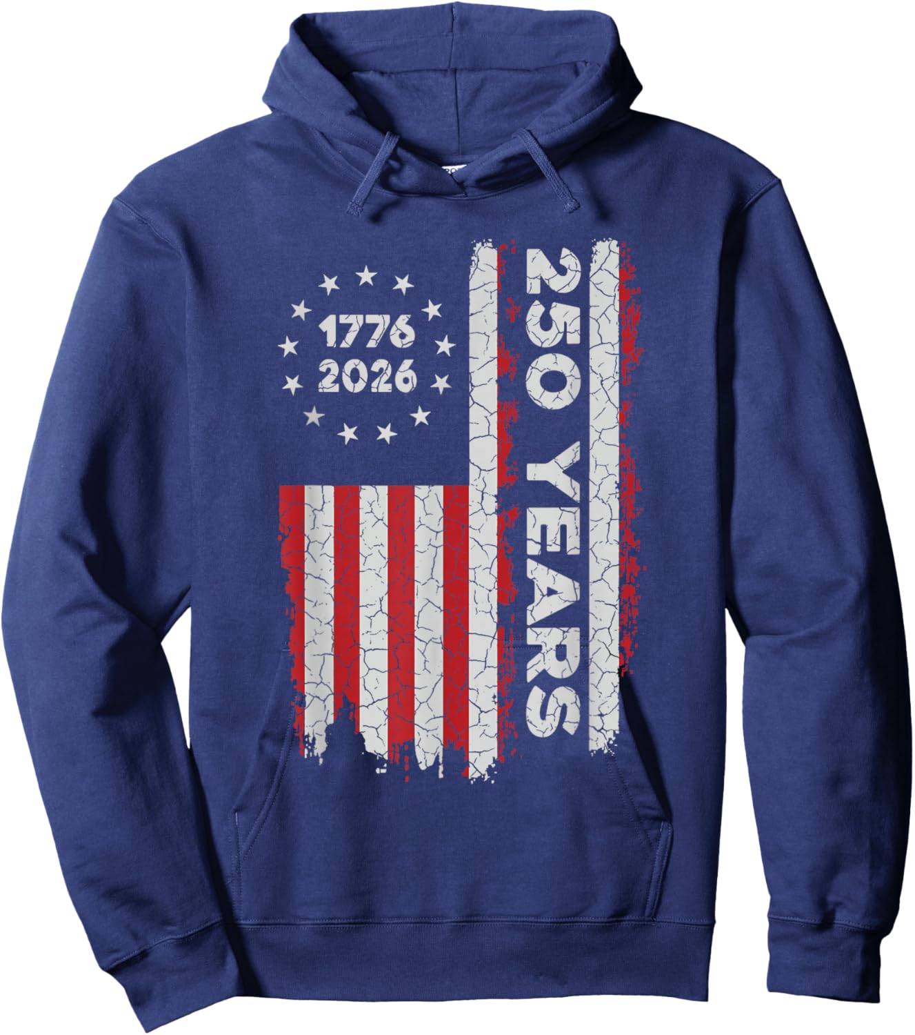 250 Years America Anniversary 250th Independence 1776-2026 Hoodie - Hoodie | Navy