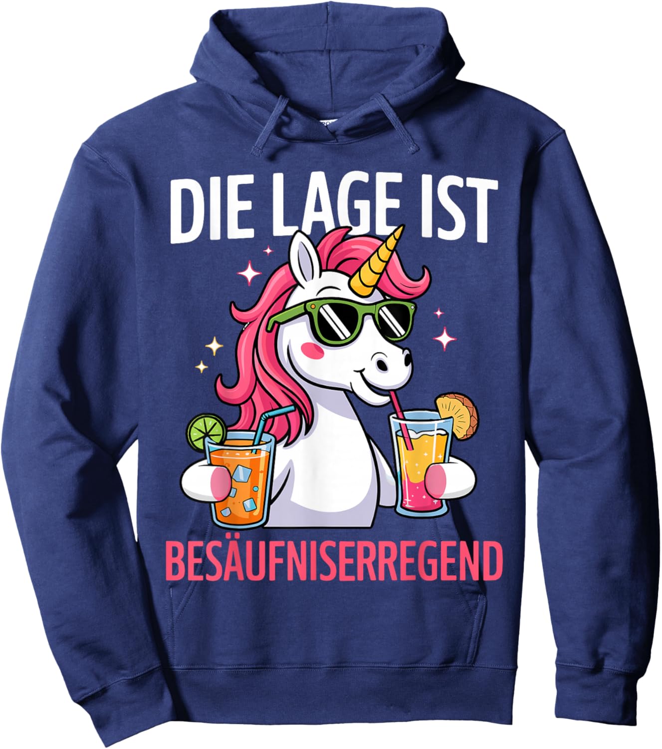Die Lage ist besäufniserregend Unicorn Costume Carnival Hoodie - Hoodie | Navy