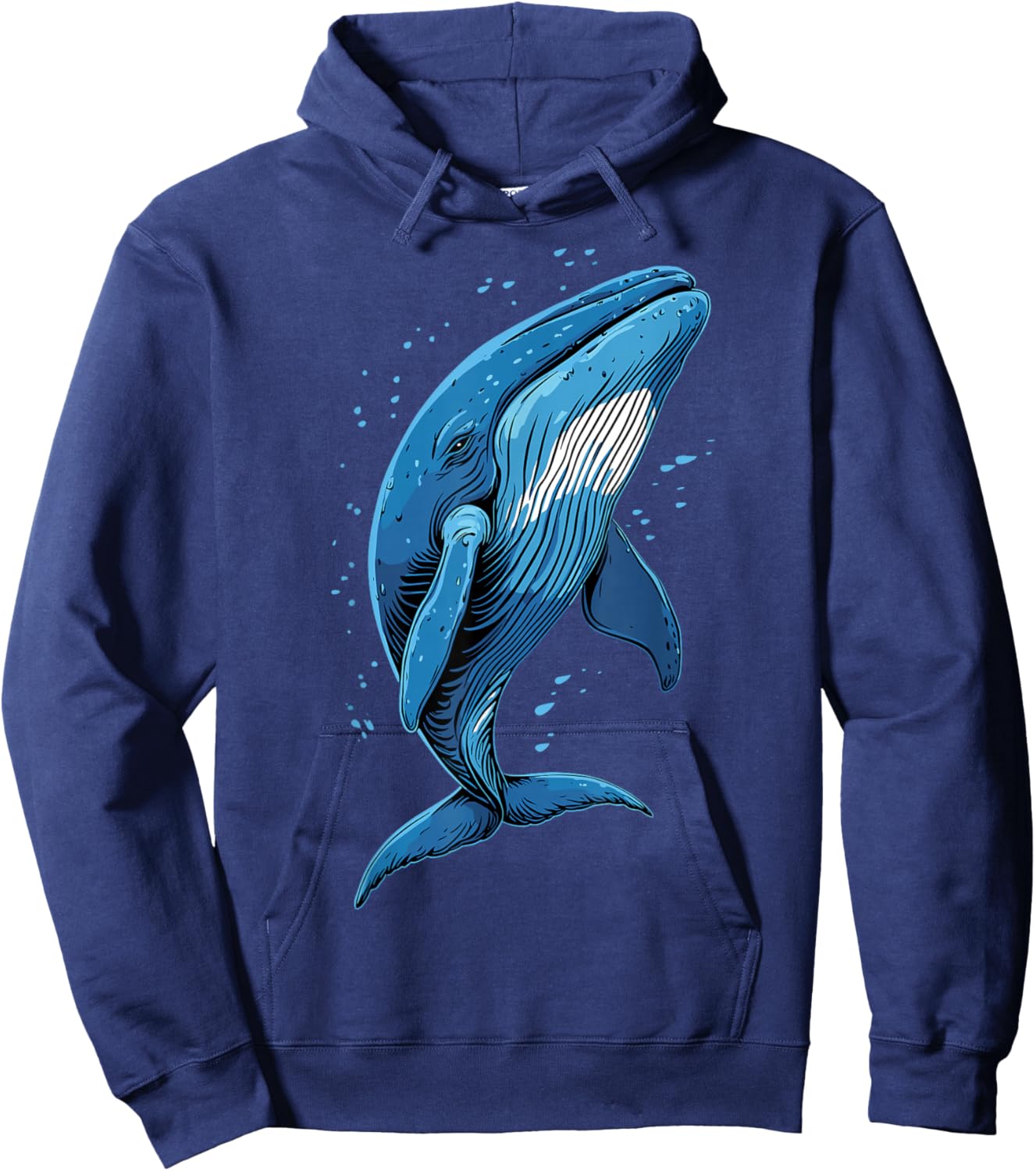 Blue Whale Whale Song Diver Whale Hoodie - Hoodie | Navy