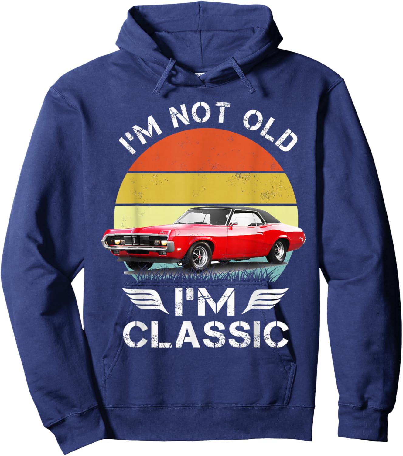 1969 69 Mercury classic Cougar Vinatge cars Hoodie - Hoodie | Navy