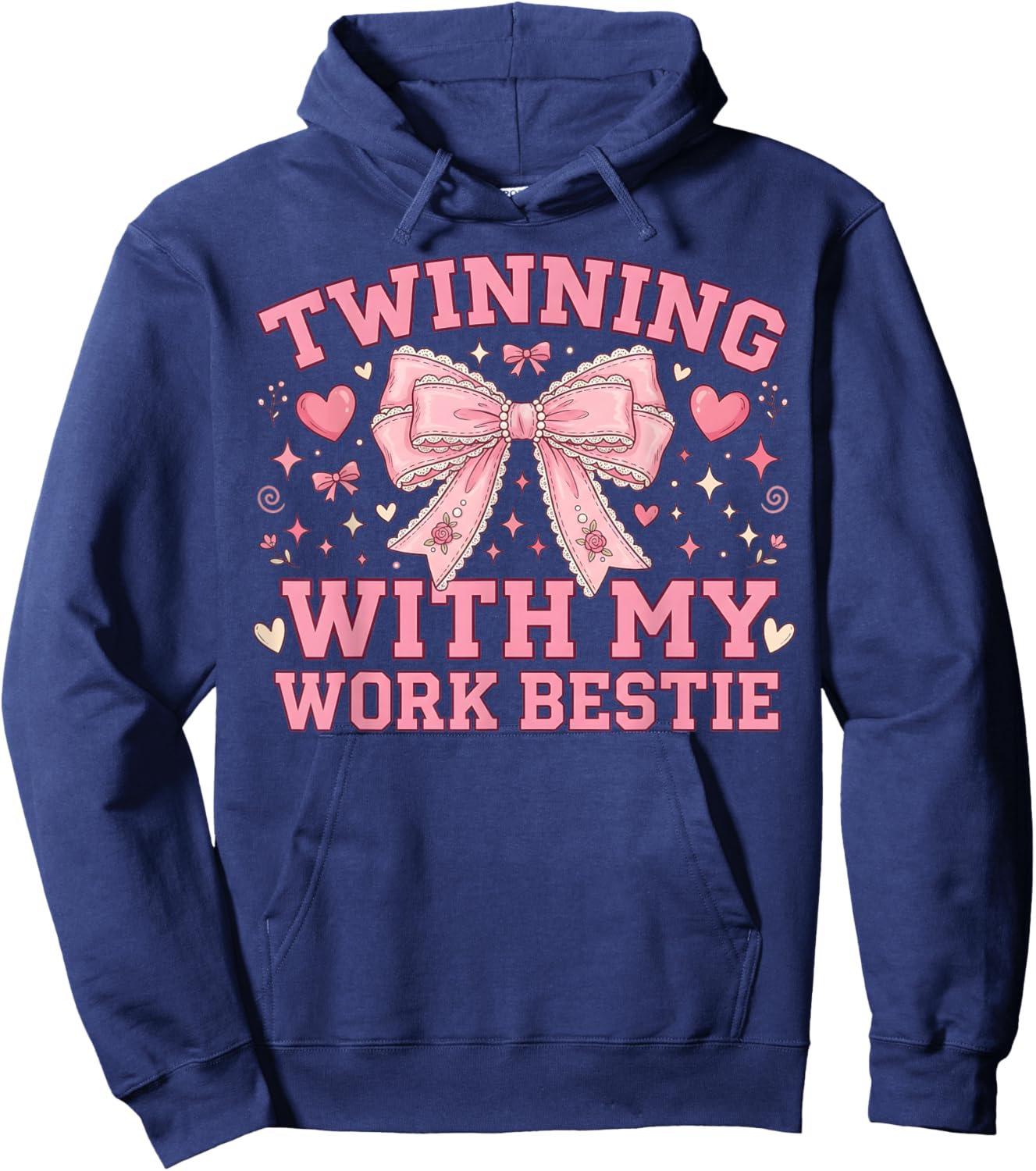 Twin Day Spirit Week Twinning with Work Bestie Matching Hoodie - Hoodie | Navy