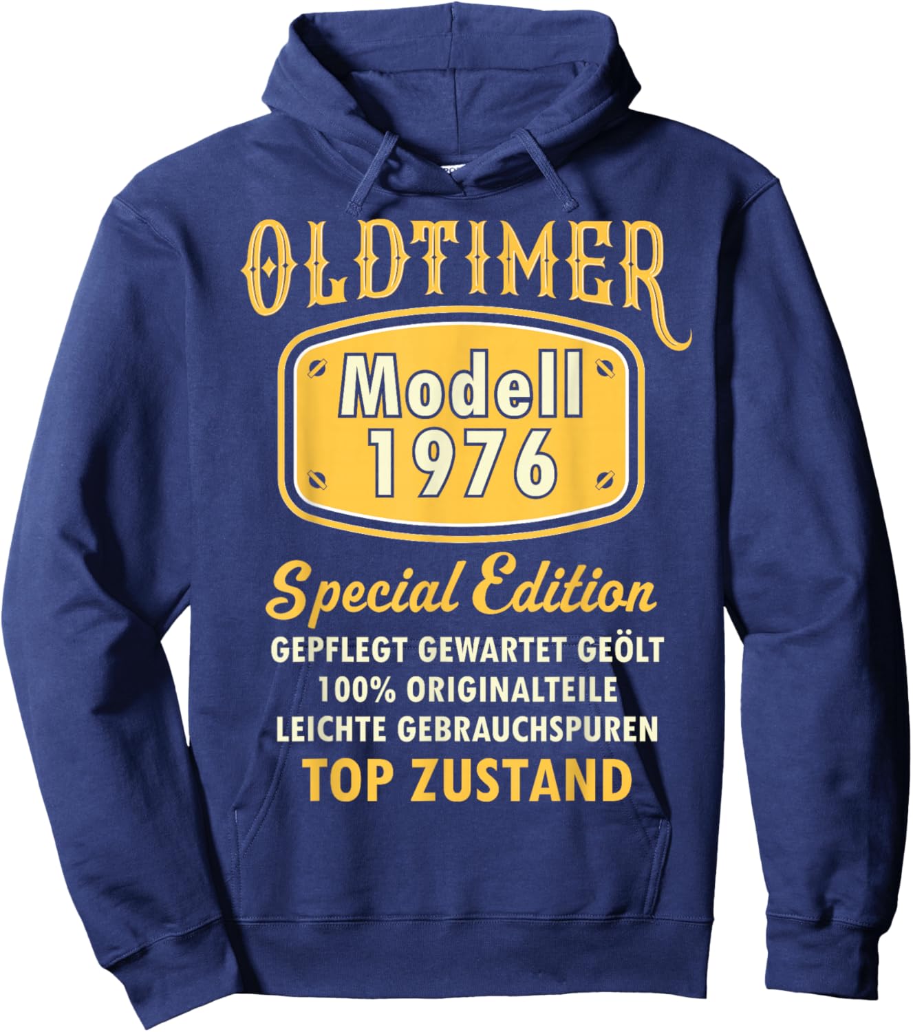 1976 Birthday Man 50th Decoration Funny 50s 50th Birthday Hoodie - Hoodie | Navy