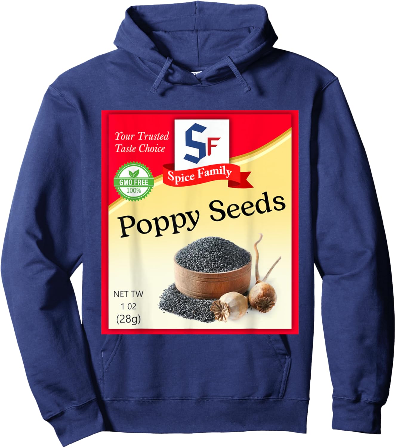 Poppy Seeds Condiment Costume Holiday Spice Costumes Hoodie - Hoodie | Navy