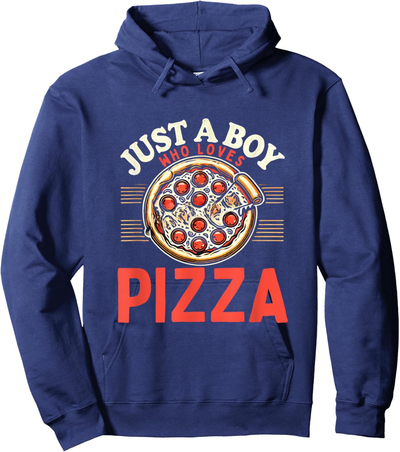 Funny Pizza Lover Foodie Pizza Boys Pizza Hoodie - Hoodie | Navy
