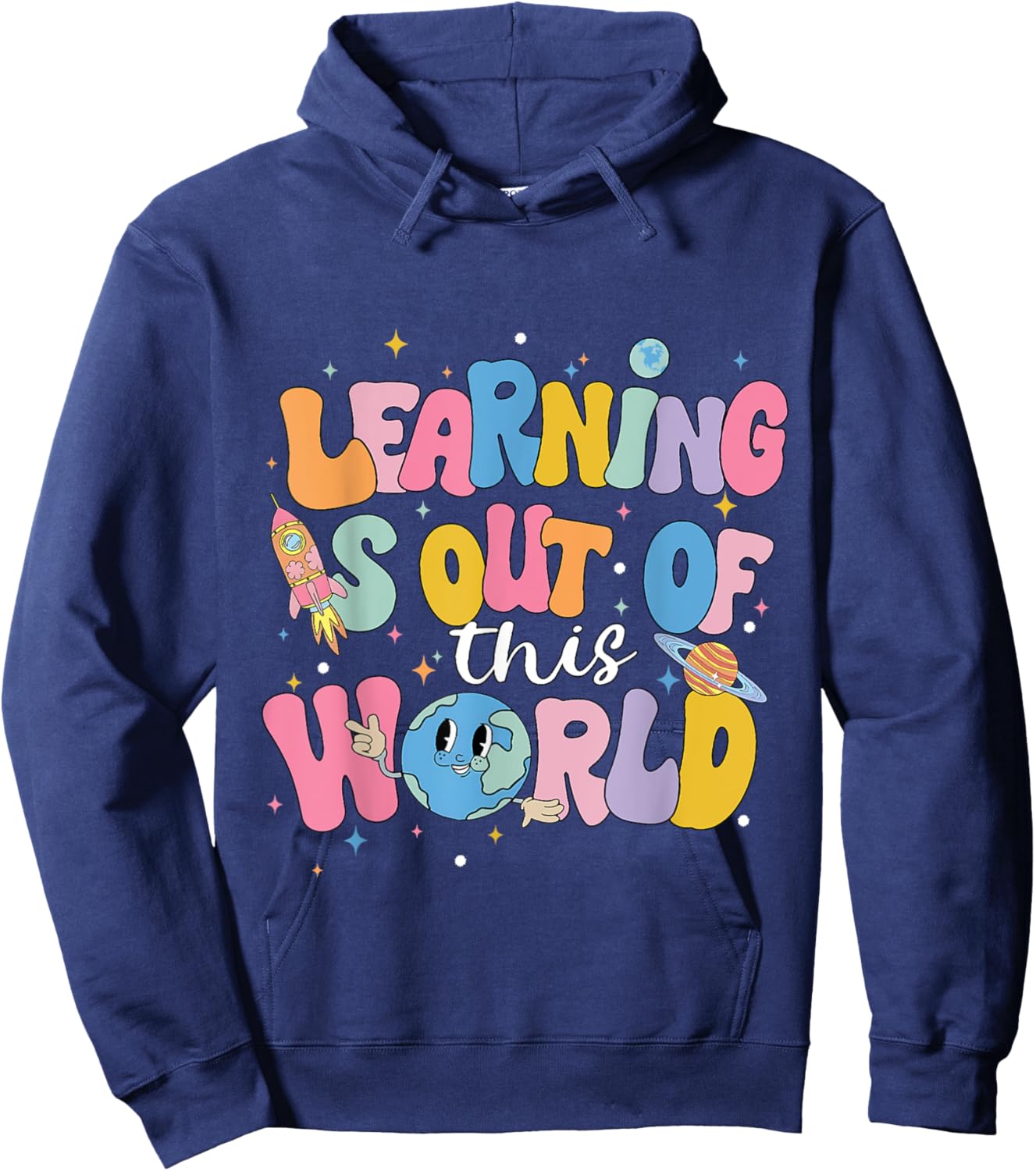 Learning Is Out Of This World Solar System Back To School Hoodie - Hoodie | Navy