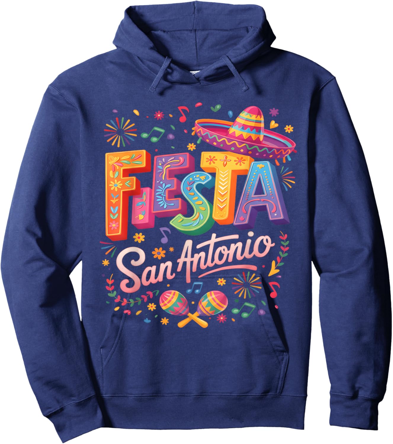 Fiesta Squad San Antonio Texas Cinco De Mayo Lets Fiesta Hoodie - Hoodie | Navy