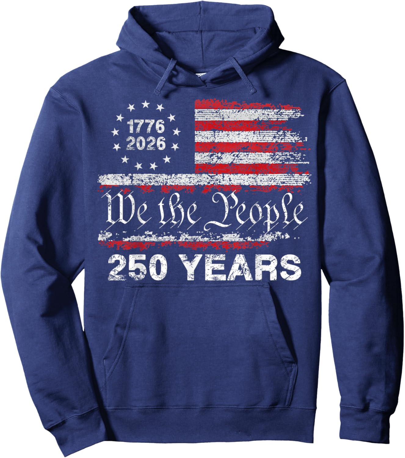 250 Years American Anniversary 1776 2026 250th 4th July Hoodie - Hoodie | Navy