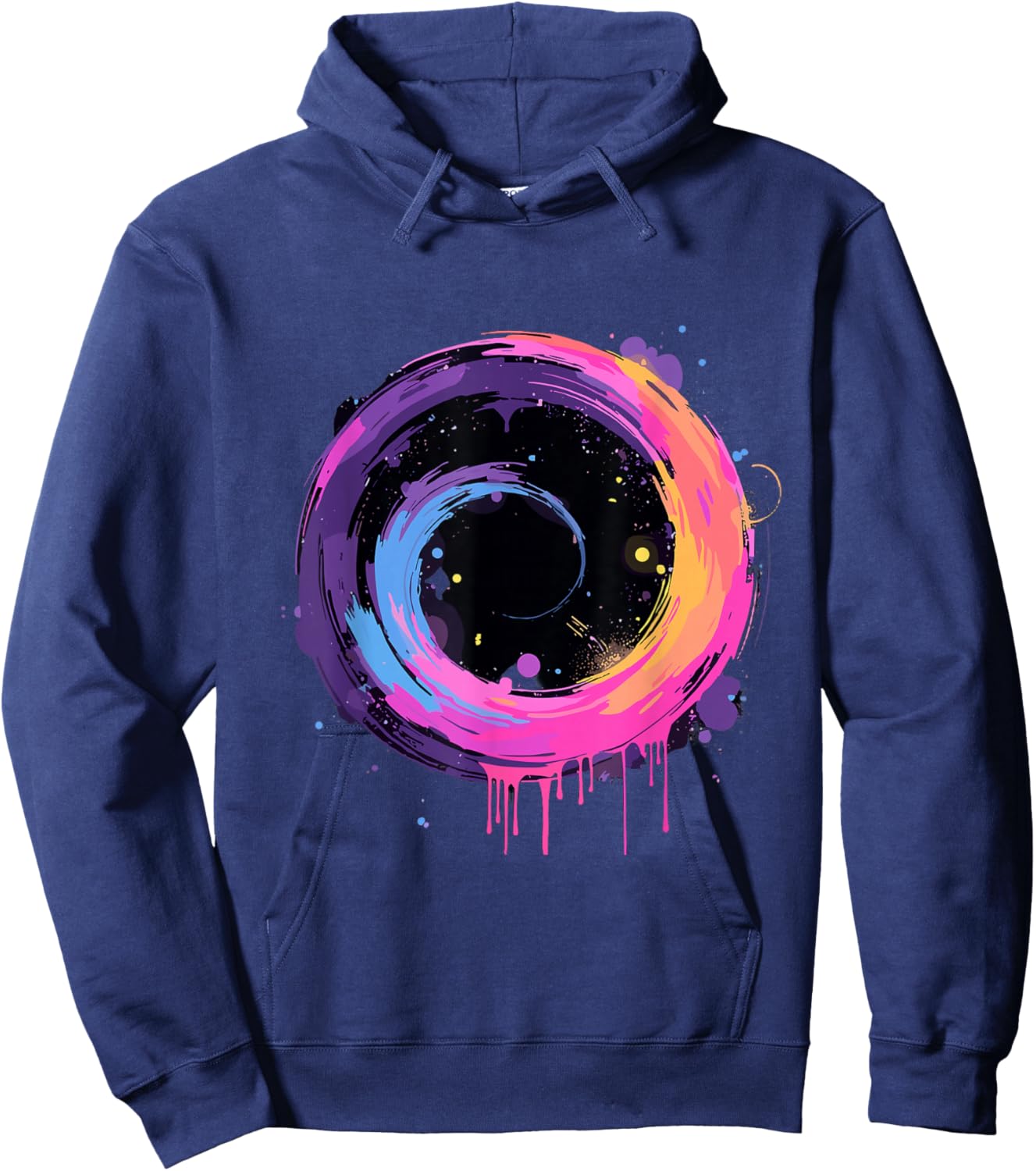 Cosmic Graffiti Galaxy Swirl Hoodie - Hoodie | Navy