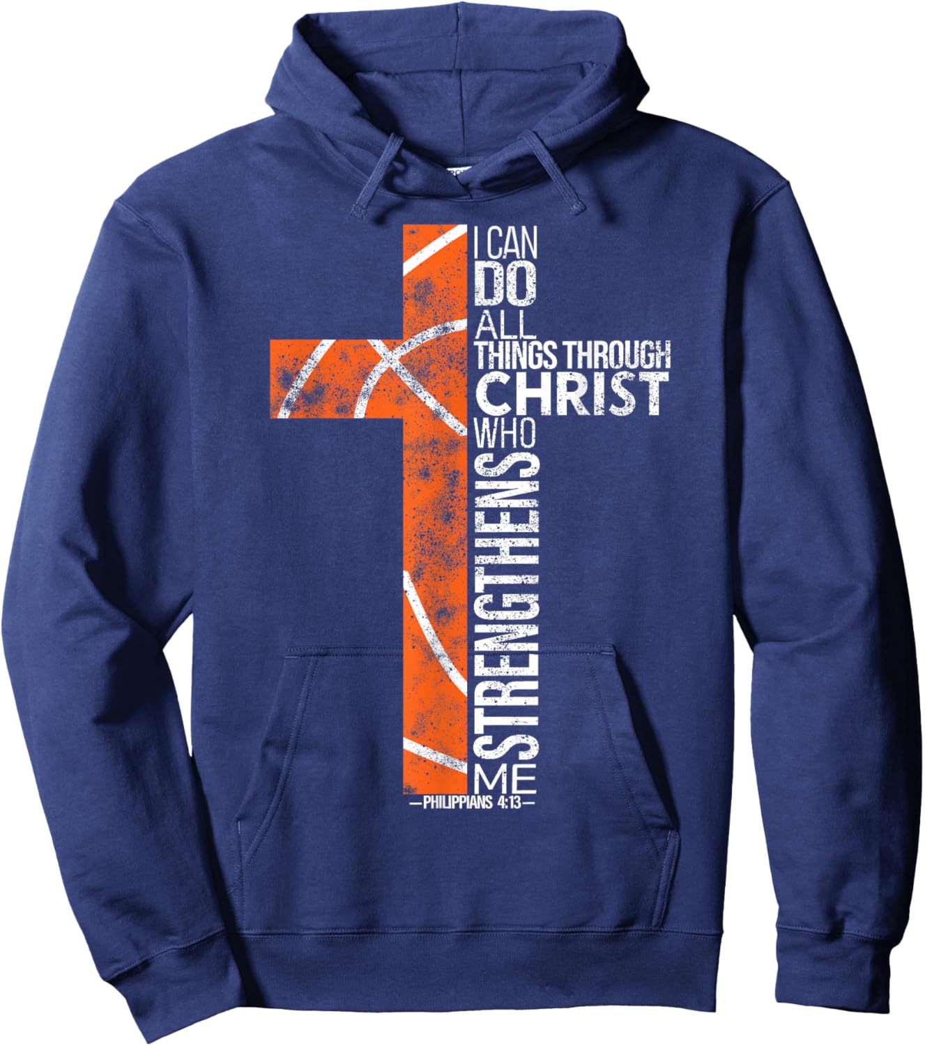 Men Christian Basketball Boys Player Religious Team Coach Hoodie - Hoodie | Navy