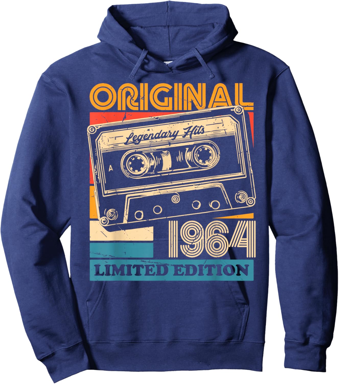61.Geburtstag Retro Vintage 1964 Mann Frau Geschenk Hoodie - Hoodie | Navy
