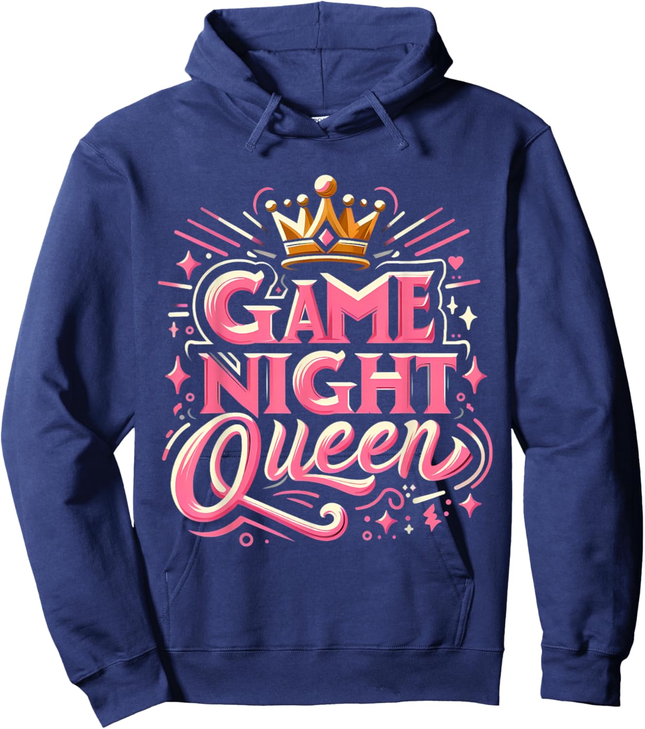 Game Night Queen Boardgame Lover Board Game Player Hoodie - Hoodie | Navy