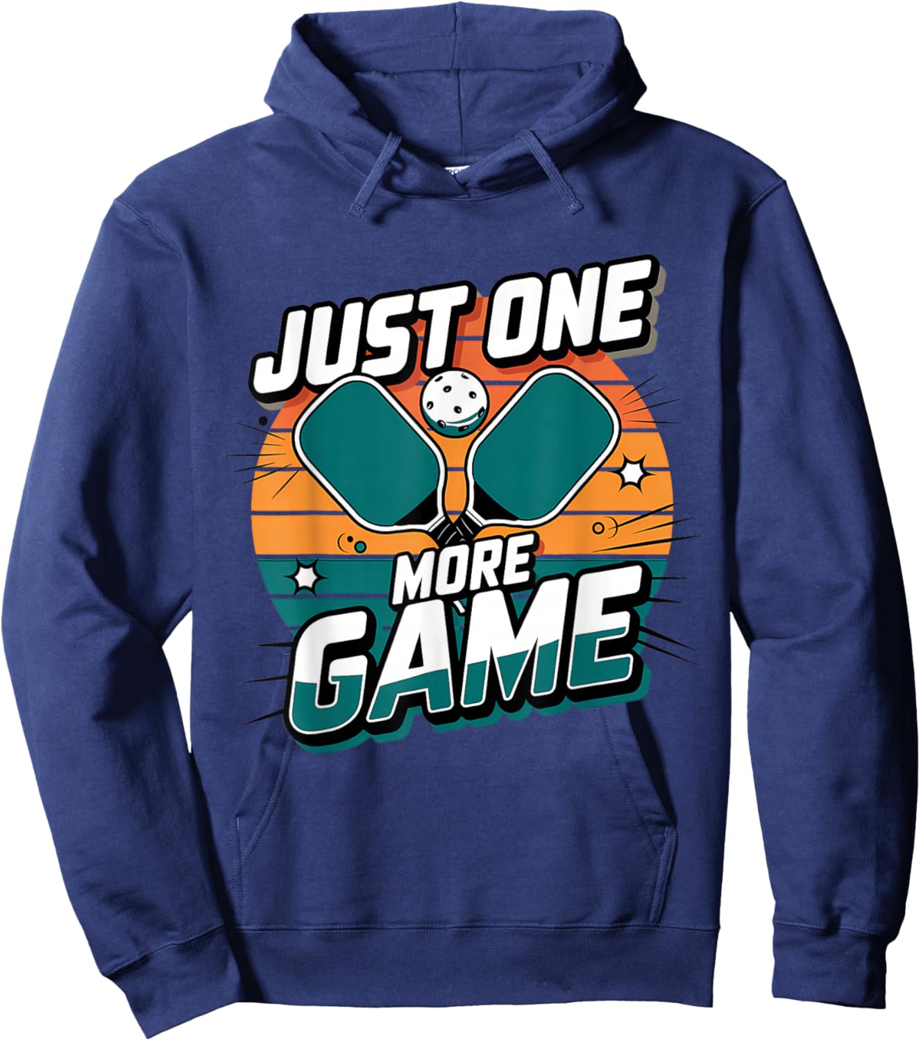 Pickleball Shirt Just One More Game Pickleball Hoodie - Hoodie | Navy