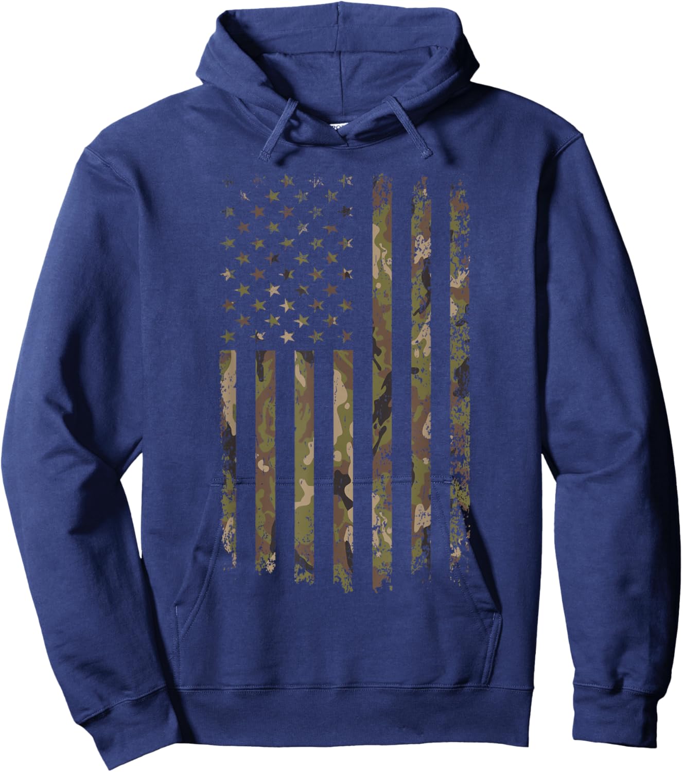 Camo American Flag USA Camouflage Men Boys Women Girls Kids Hoodie - Hoodie | Navy