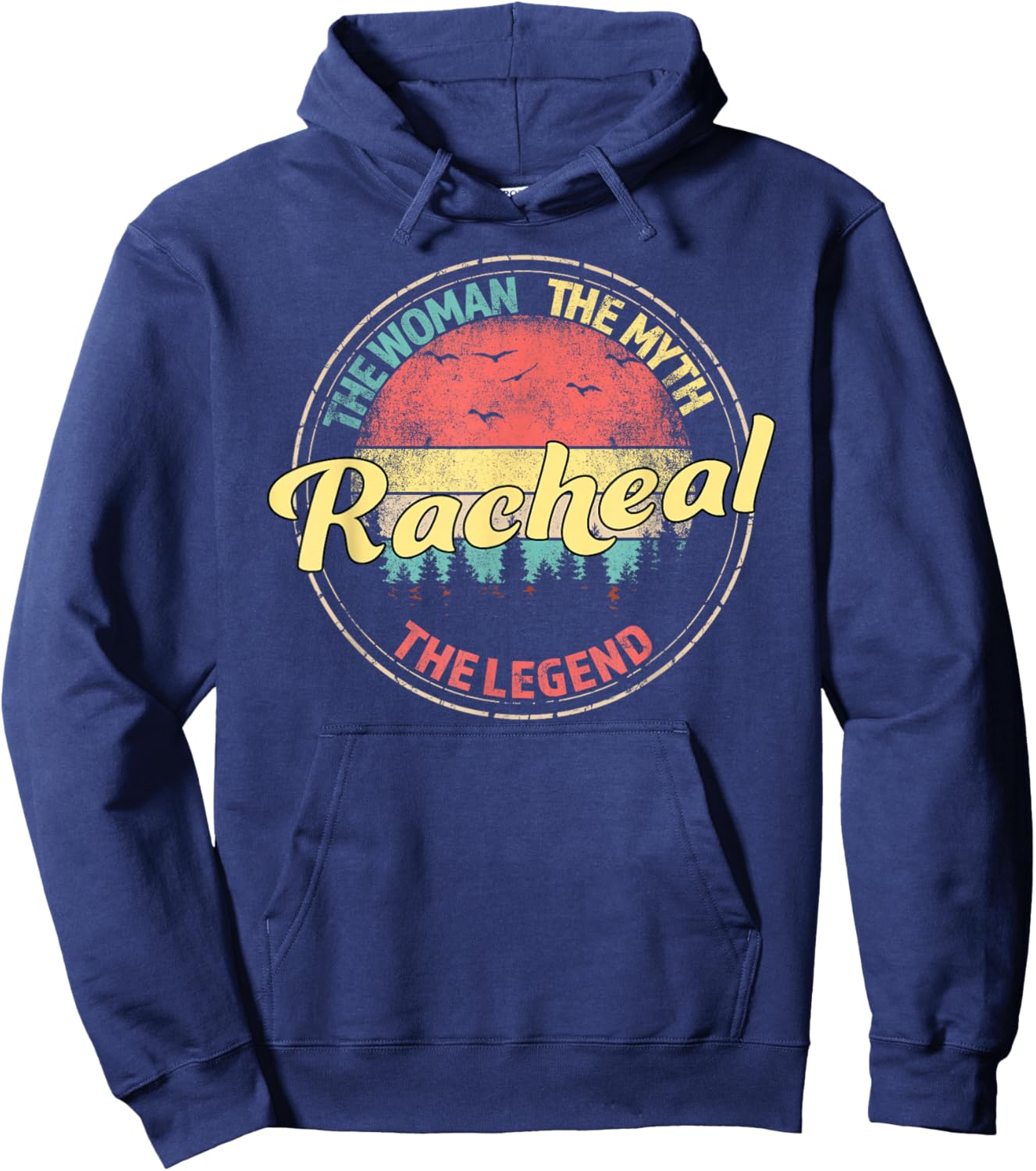 Racheal The Woman The Myth The Legend Personalized Name Hoodie - Hoodie | Navy
