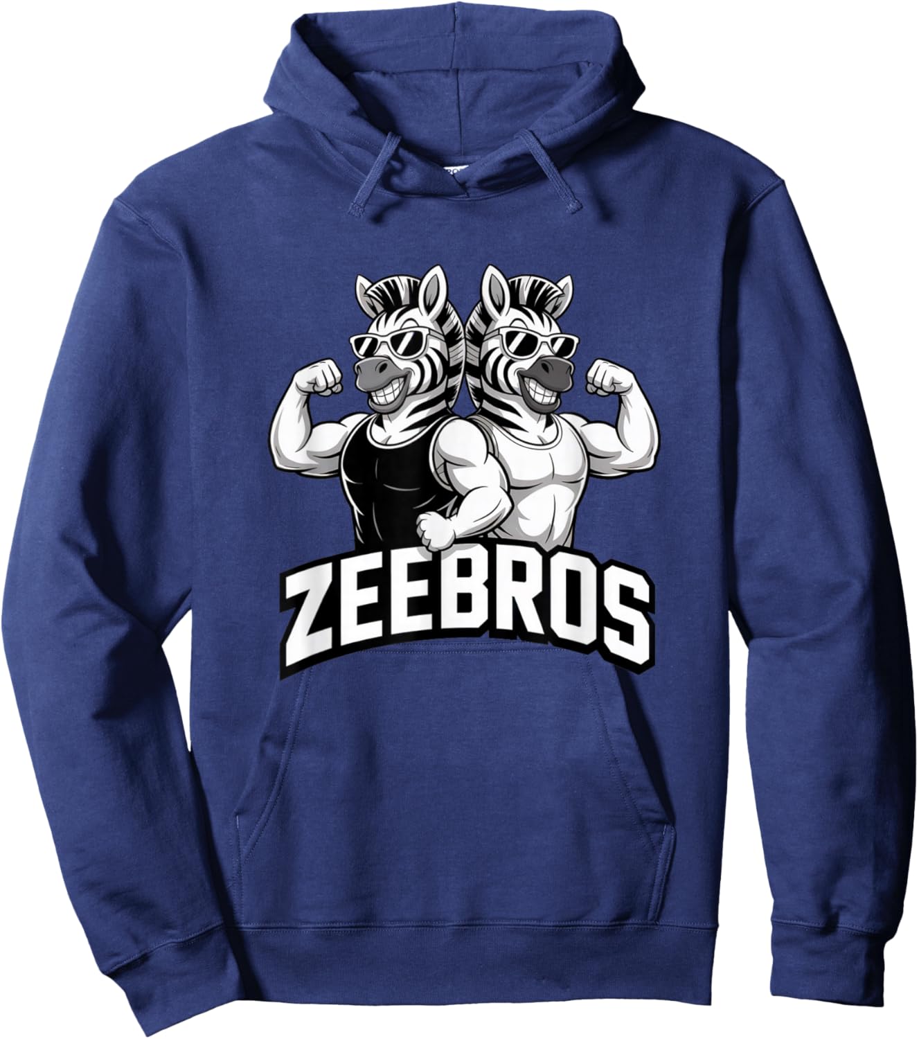 Zeebros Cute Zebra Duo Design for Zebros Lovers Hoodie - Hoodie | Navy