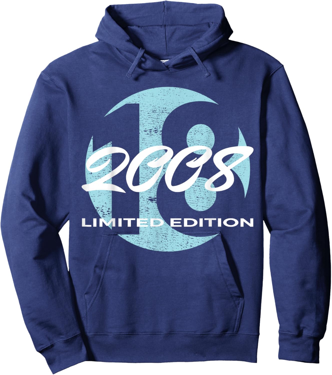 18th Birthday Girl Boy 18 Years 2008 Funny Gift Hoodie - Hoodie | Navy