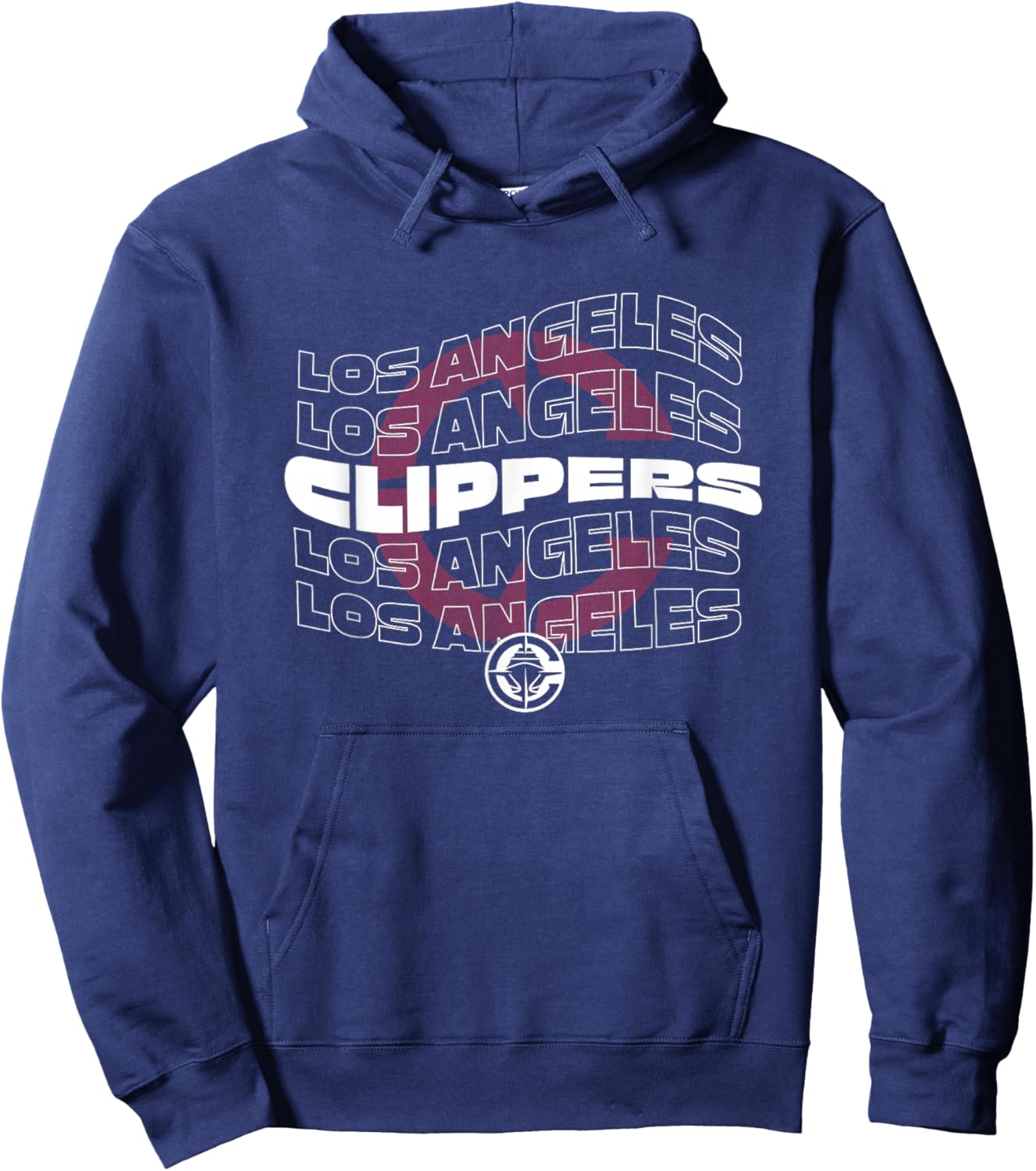 NBA Los Angeles Clippers Wave Outline Team Logo Hoodie - Hoodie | Navy