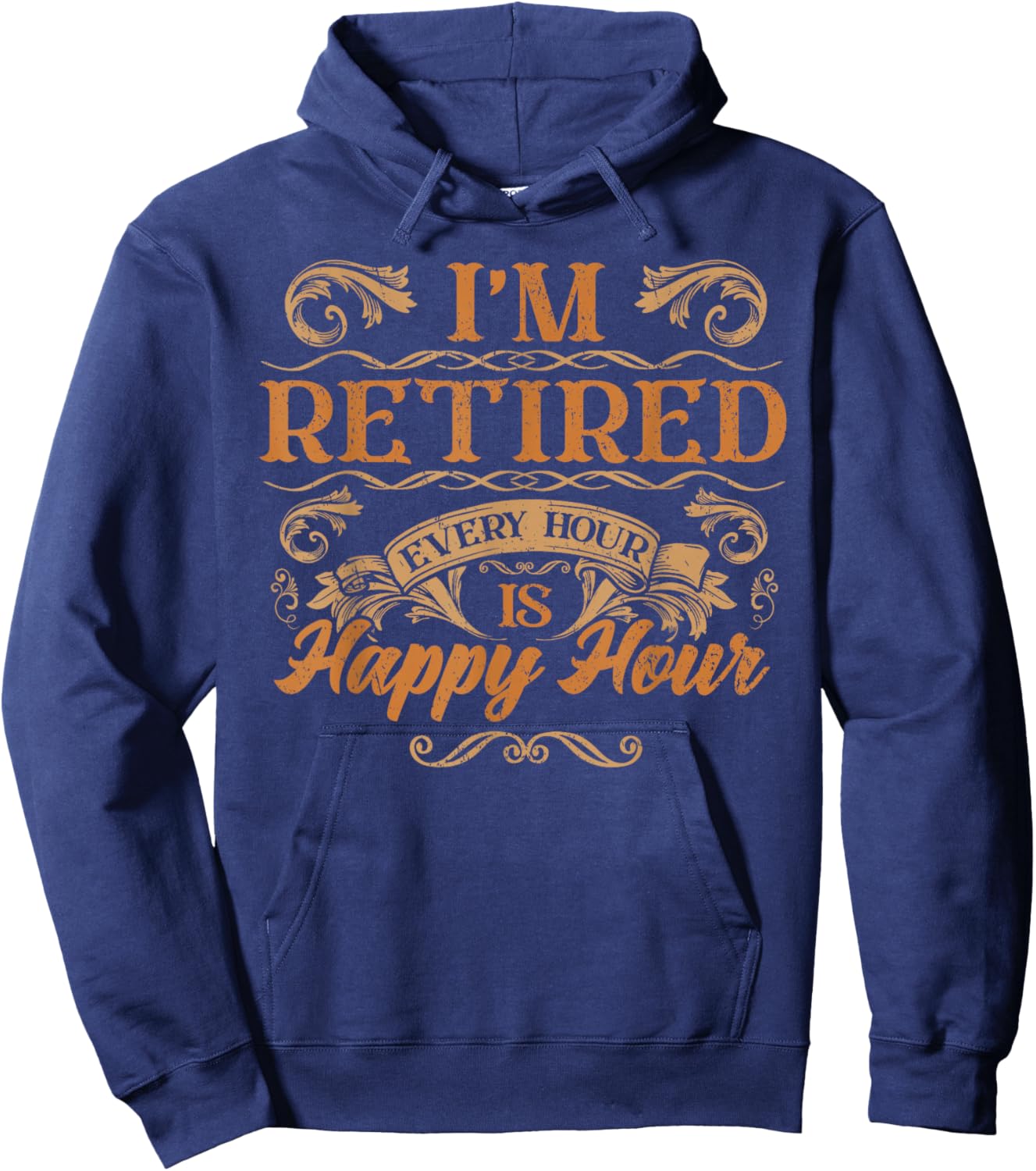 Funny Retired Men Women, Humor Retro Vintage Retirement 2025 Hoodie - Hoodie | Navy