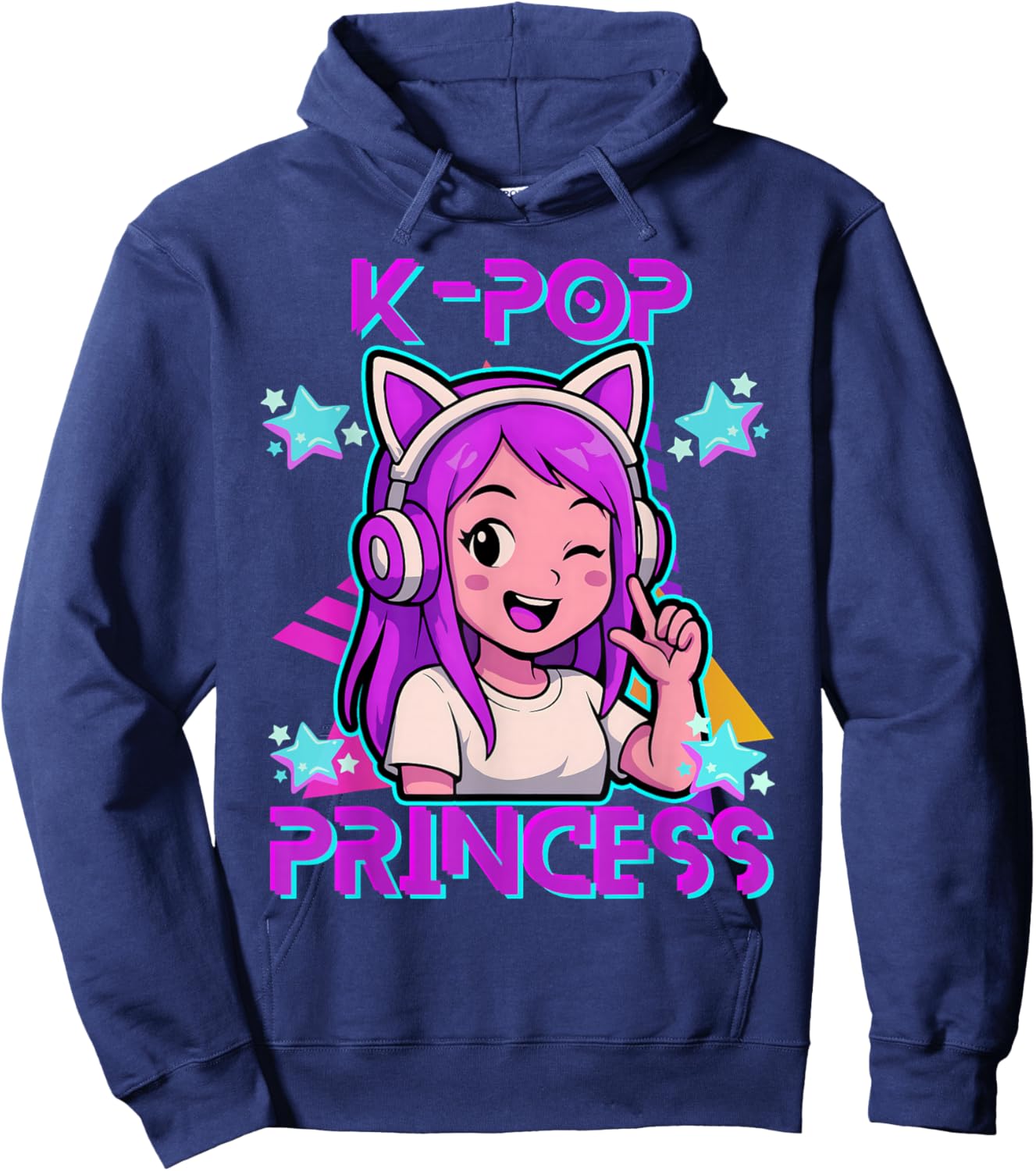 K-Pop Princess K-Pop K-Pop for Kids and Girls Hoodie - Hoodie | Navy