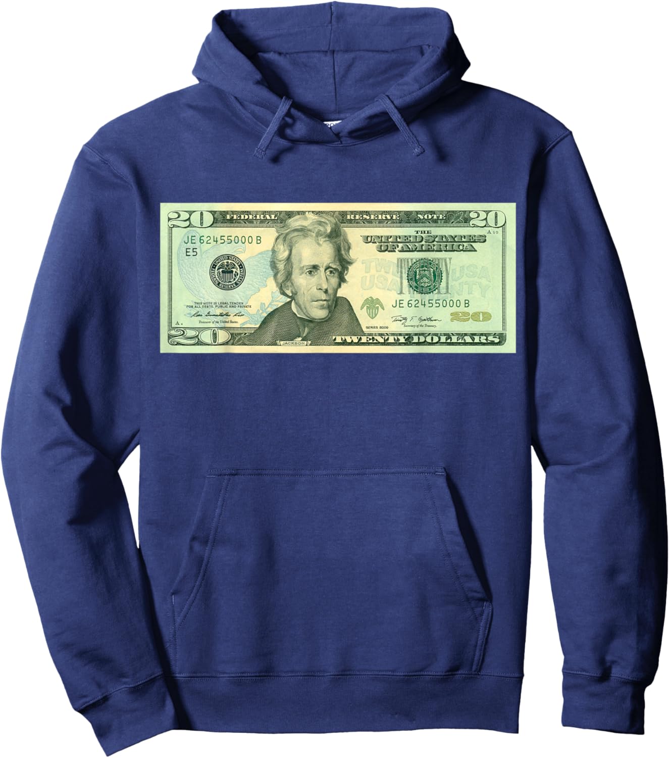 Official $20 Dollar Bill Vintage Money Design Cash Currency Hoodie - Hoodie | Navy