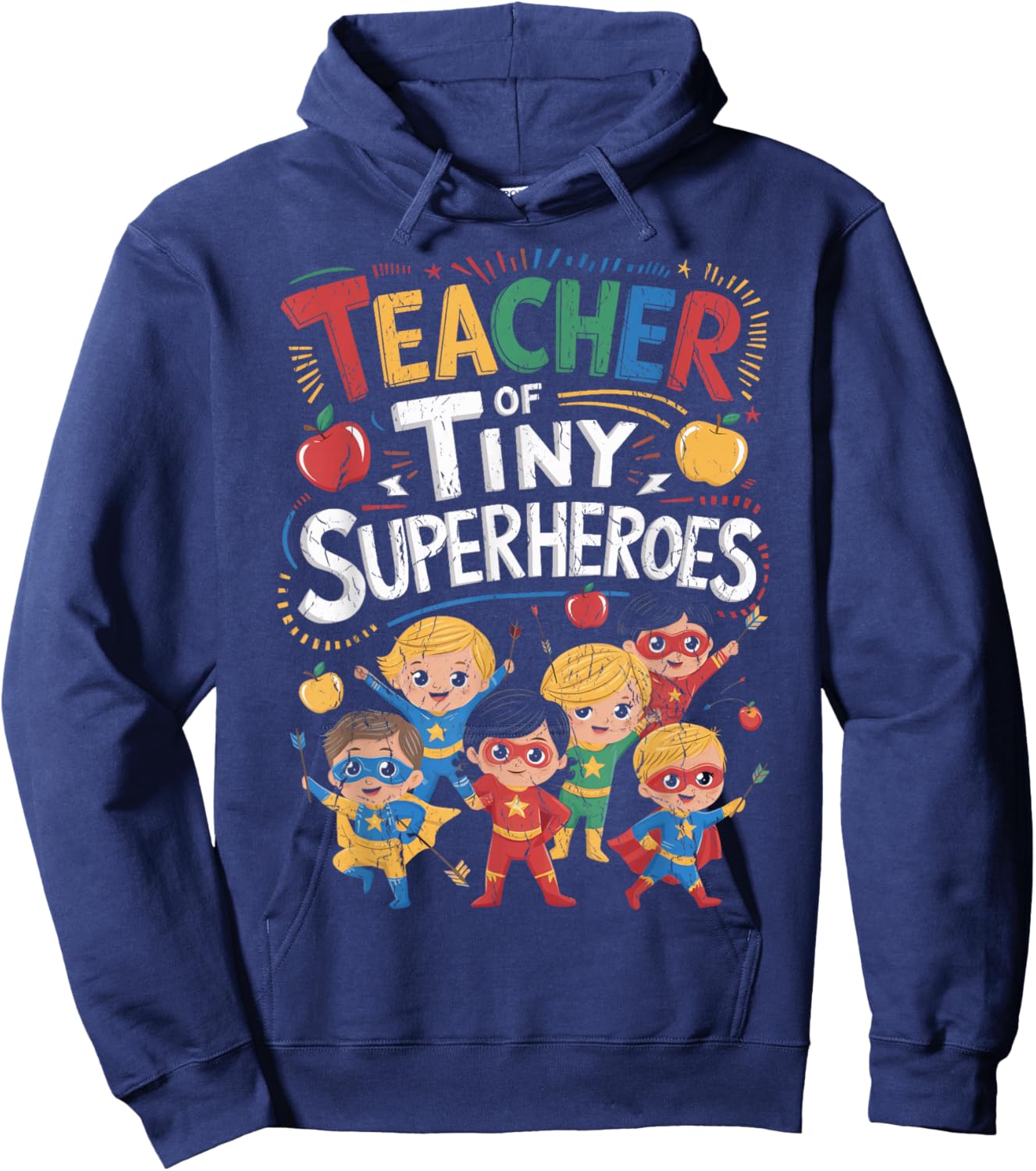 Teacher Of Tiny Superheroes Elementary Teacher Appreciation Hoodie - Hoodie | Navy