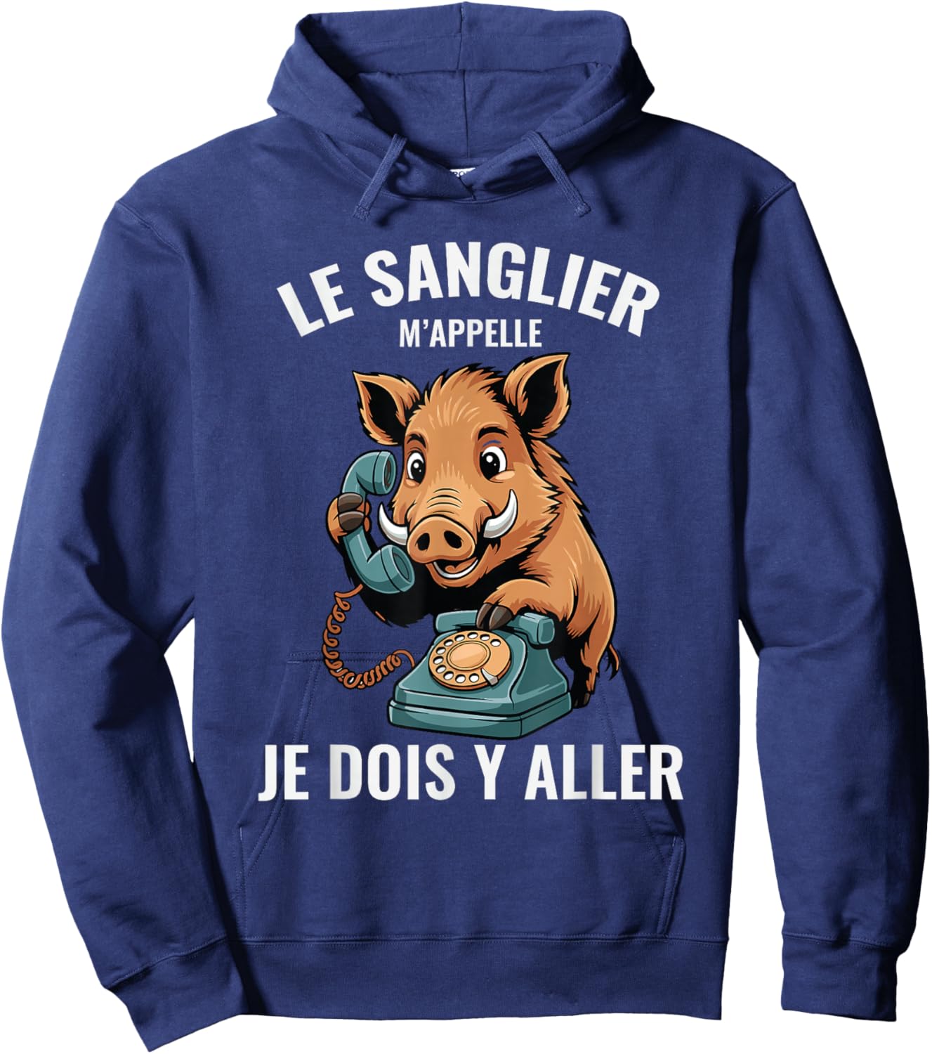 Funny Boar Man for Hunter Call Phone Hoodie - Hoodie | Navy