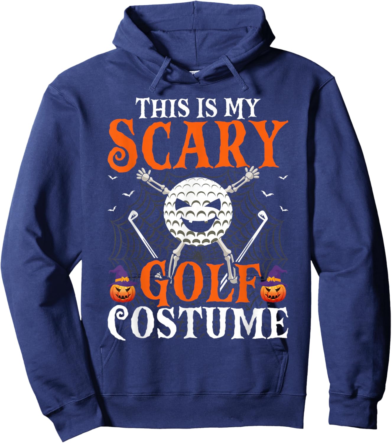 This Is My Scary Golf Costume Halloween Skeleton Lover Hoodie - Hoodie | Navy