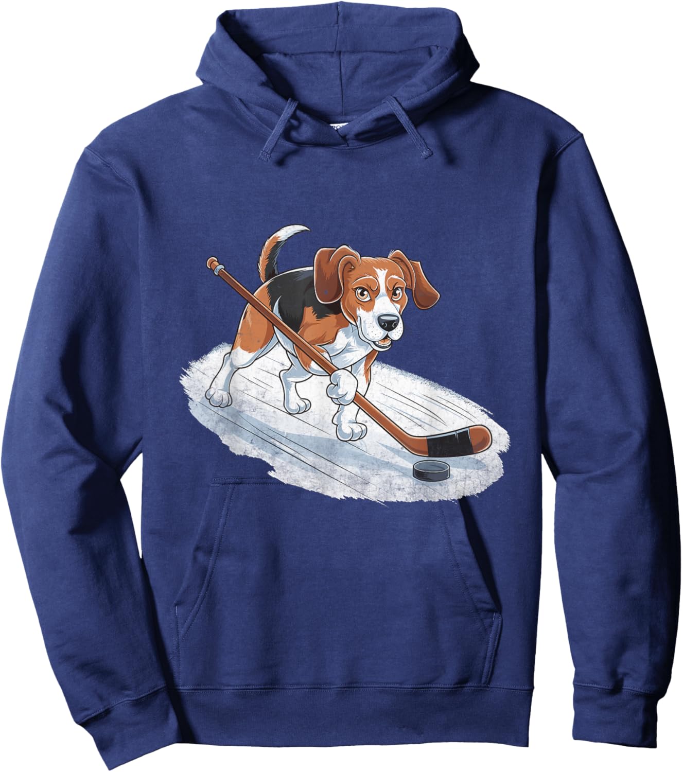 Beagle Playing Ice Hockey Beagles Dog Men Women Hoodie - Hoodie | Navy
